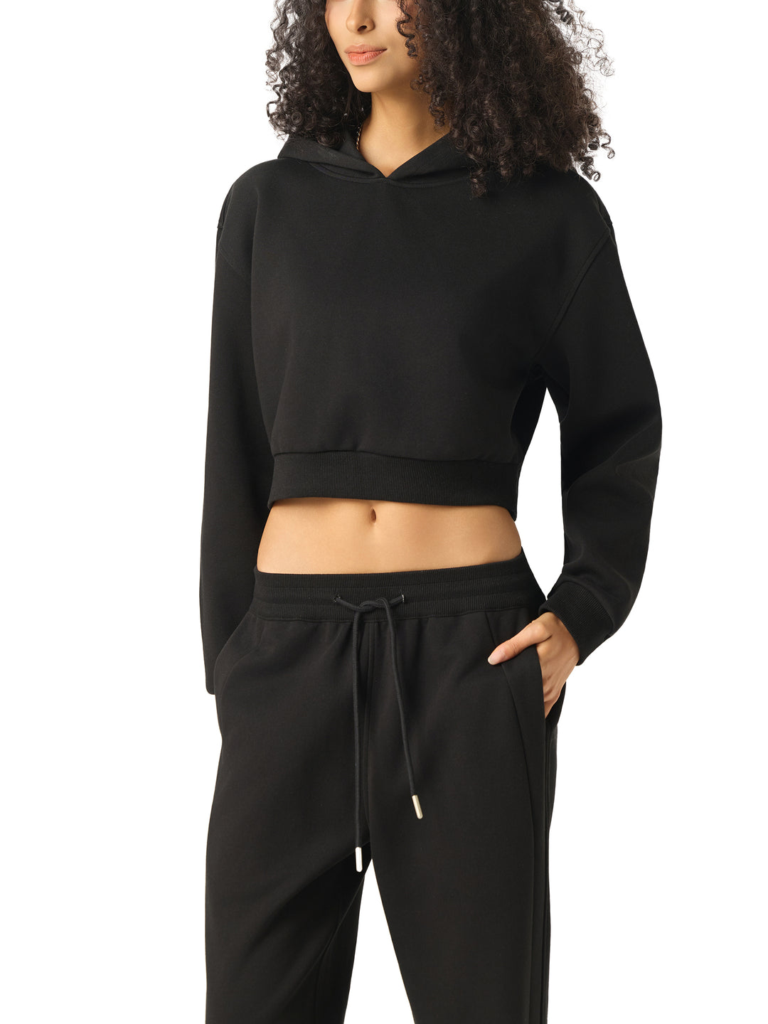 WOMEN HODDIES Essential Cropped Hoodie