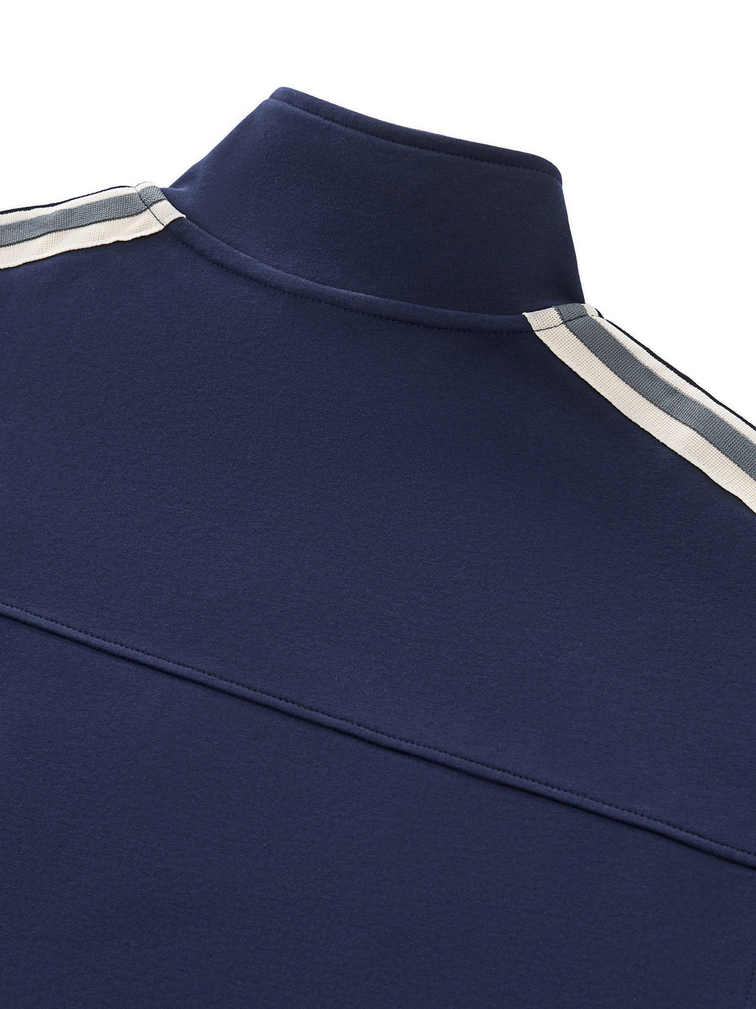 WOMEN COAT  AND JACKET Contrast Side-Stripe Stand Collar  Jacket