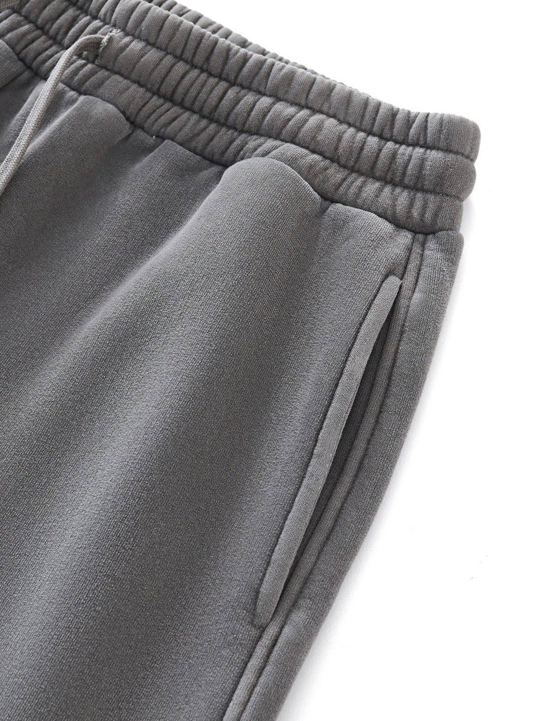 WOMEN PENT Frayed Enzyme Washed Fleece Sweatpants
