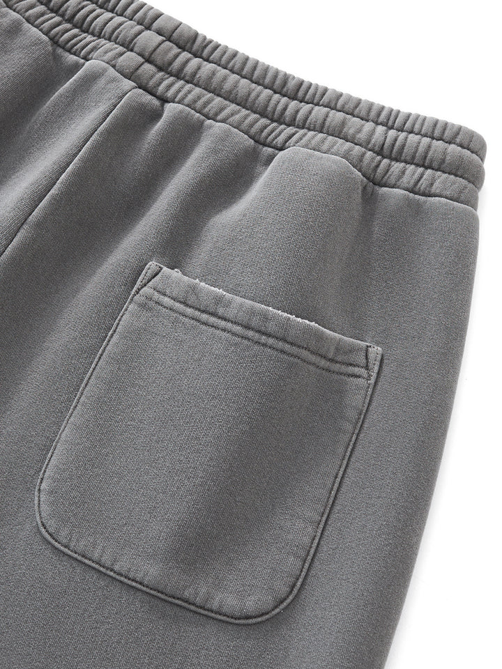 WOMEN PENT Frayed Enzyme Washed Fleece Sweatpants