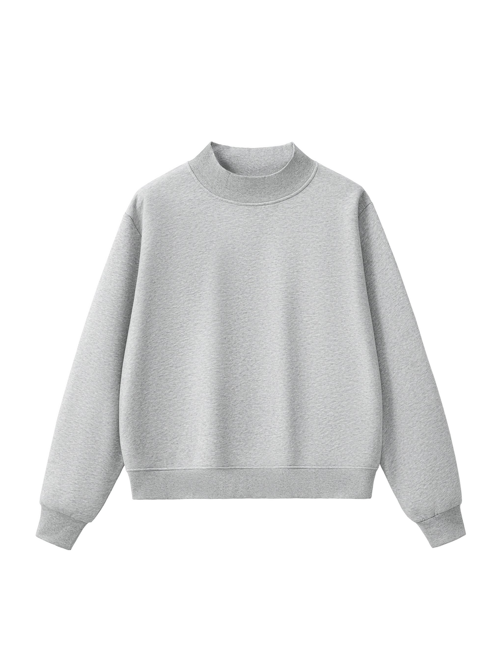 men brand  Essential Fleece Mock-Neck Crew Sweatshirt