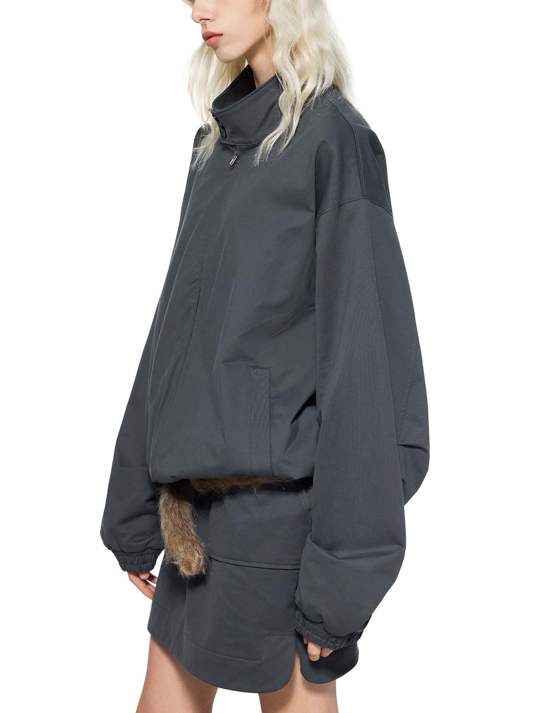 WOMEN COAT AND JACKET Stand Collar Bomber Jacket