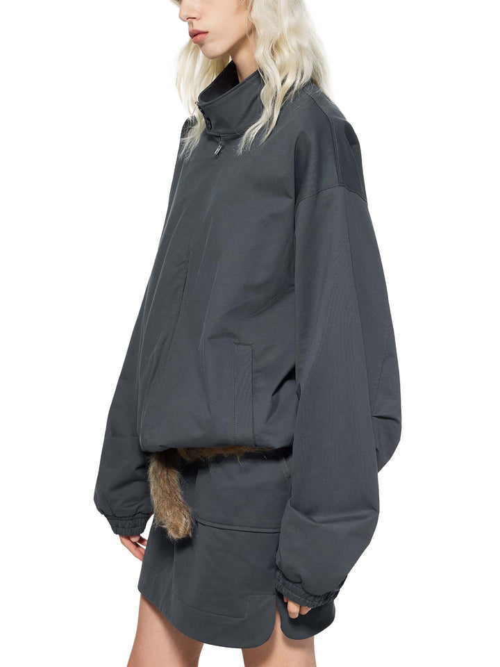 WOMEN COAT AND JACKET Stand Collar Bomber Jacket