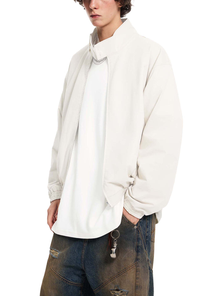 MEN COAT AND JACKET Stand Collar Bomber Jacket