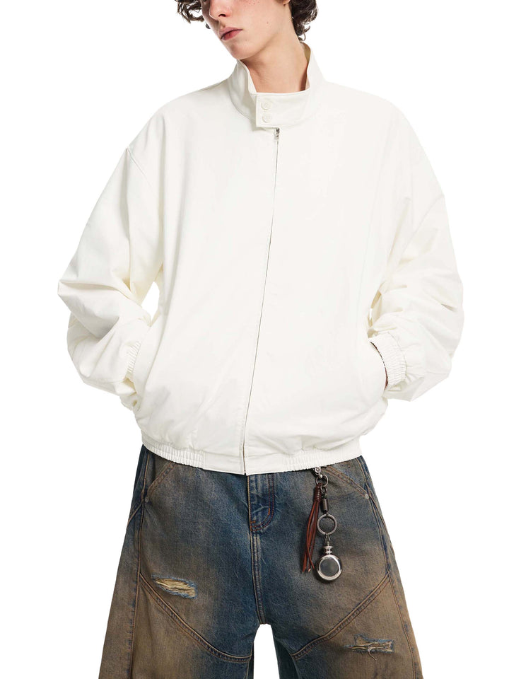 MEN COAT AND JACKET Stand Collar Bomber Jacket