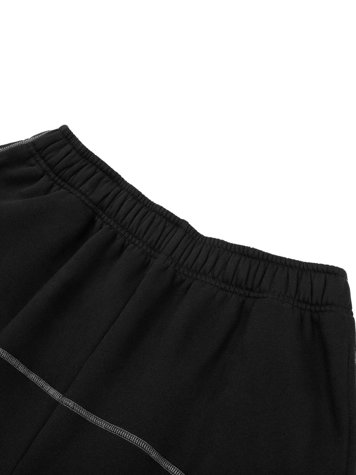 WOMEN PENT Contrast-Stitched Fleece Sweatpants