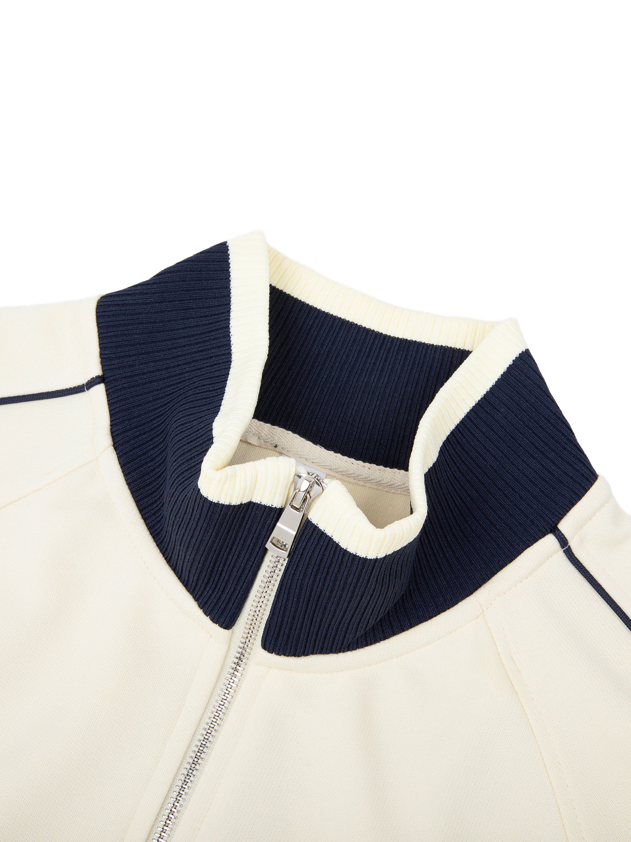 men brand Color Block Raglan Sleeve Zip Track Jacket