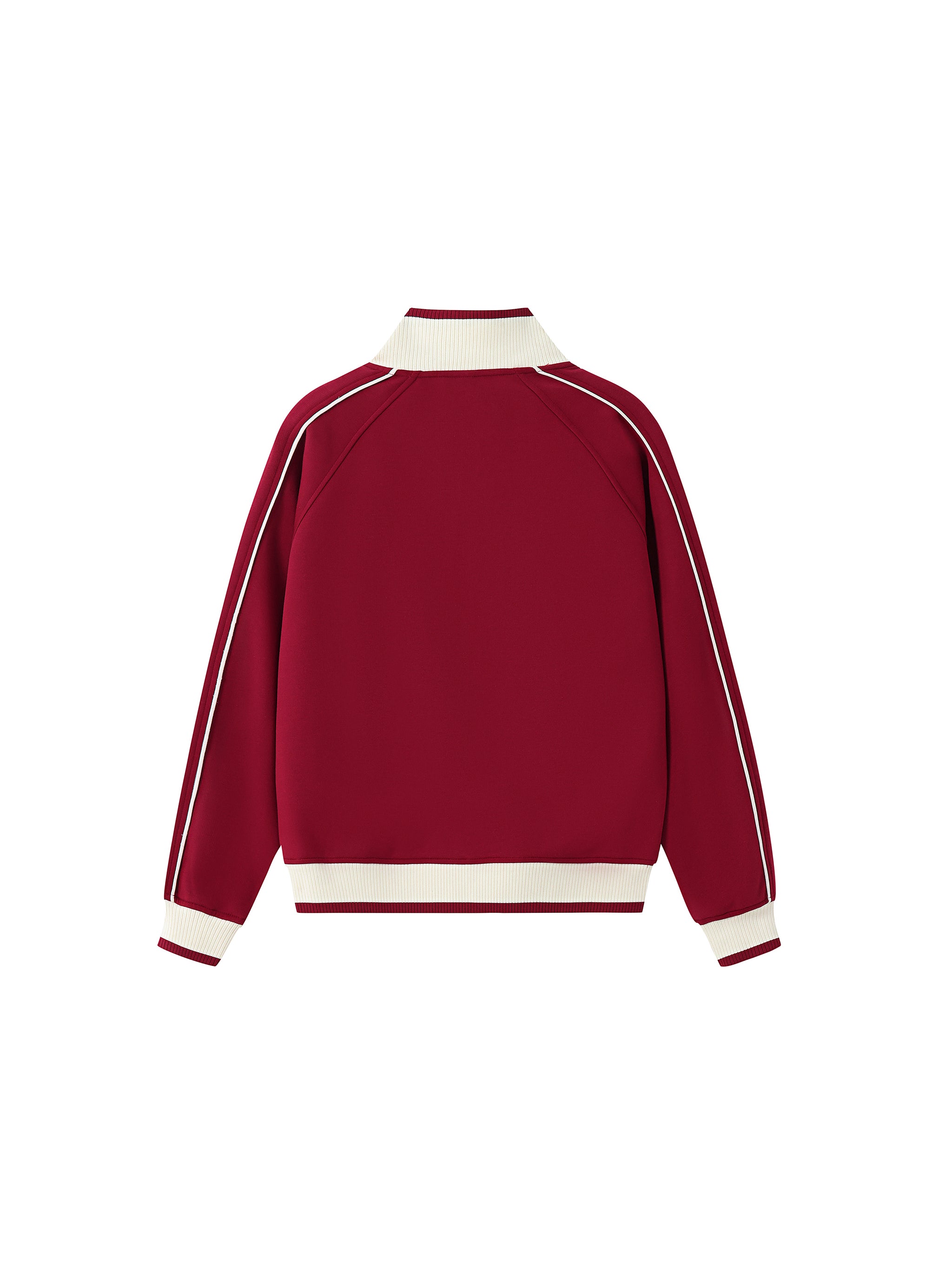 men brand Color Block Raglan Sleeve Zip Track Jacket