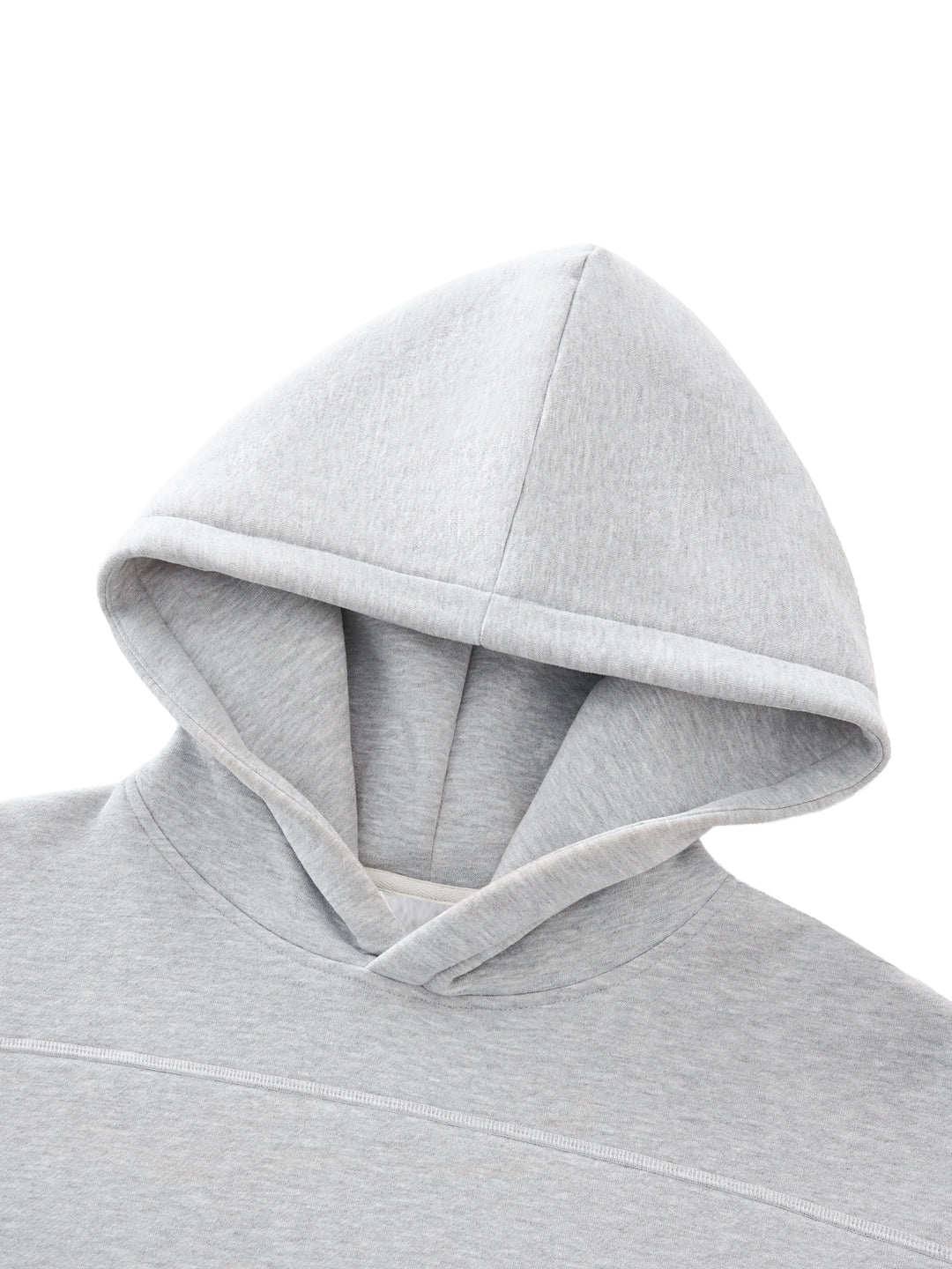 WOMEN HODDIES Contrast-Stitched Boxy Fleece Hoodie