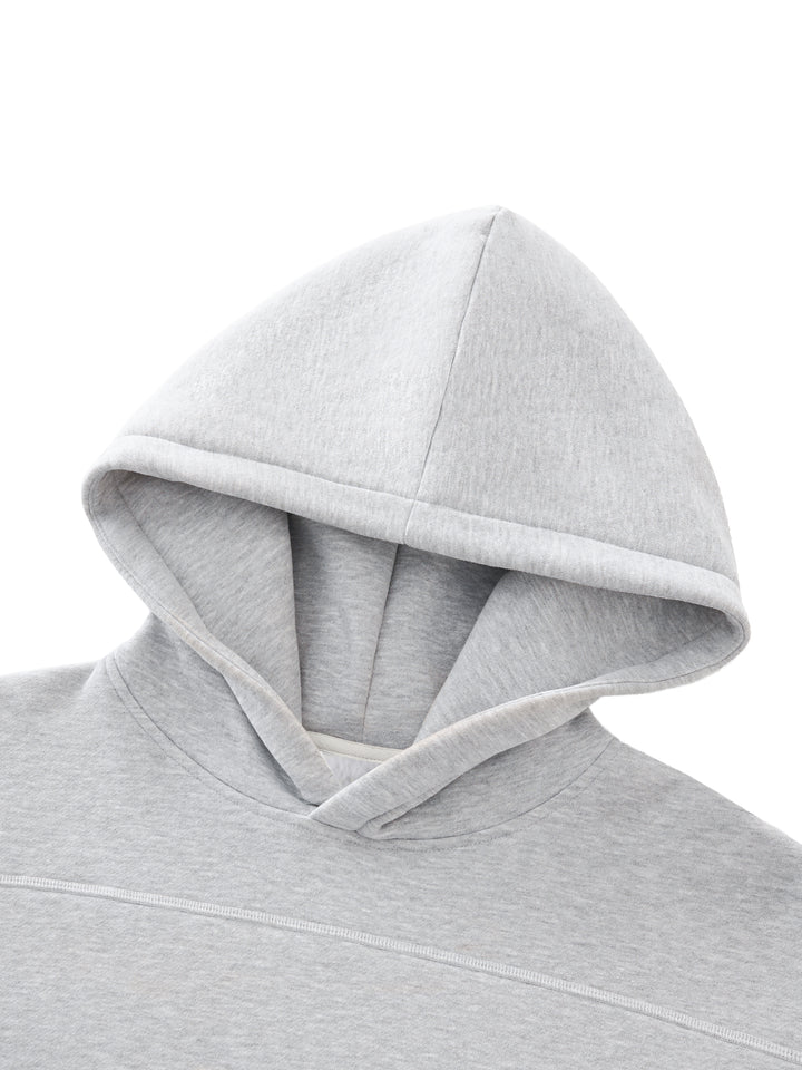 WOMEN HODDIES Contrast-Stitched Boxy Fleece Hoodie