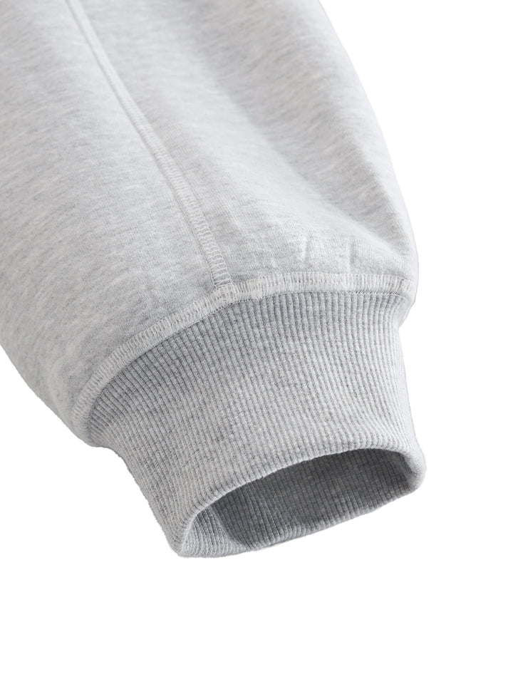 WOMEN HODDIES Contrast-Stitched Boxy Fleece Hoodie