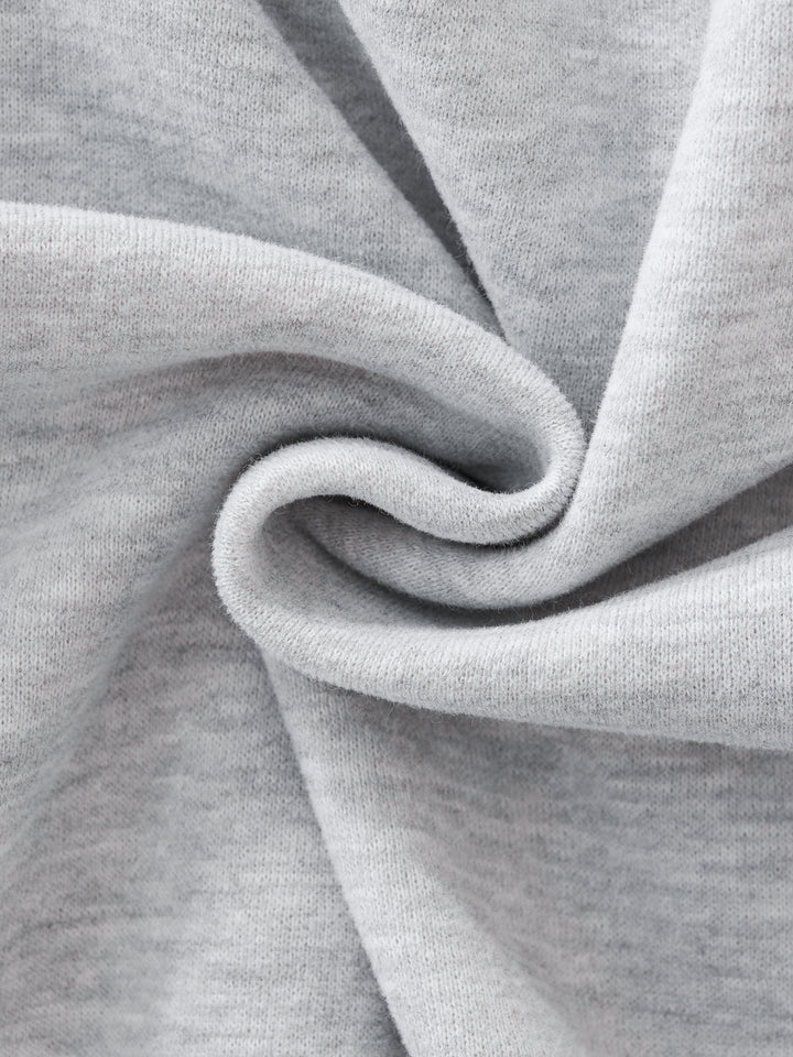 WOMEN HODDIES Contrast-Stitched Boxy Fleece Hoodie