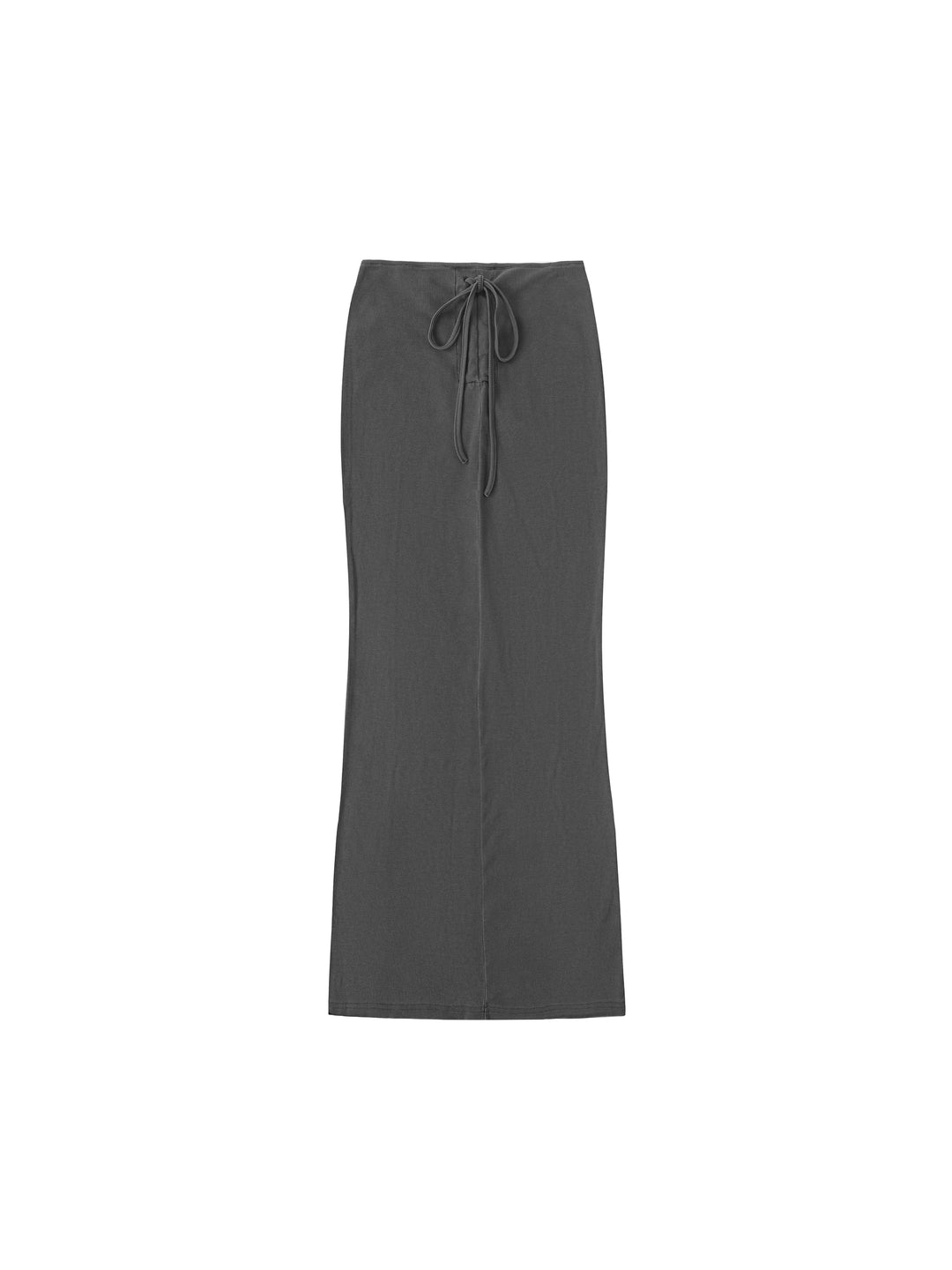 WOMEN SKIRT Dyed Washed Drawstring Maxi Skirt