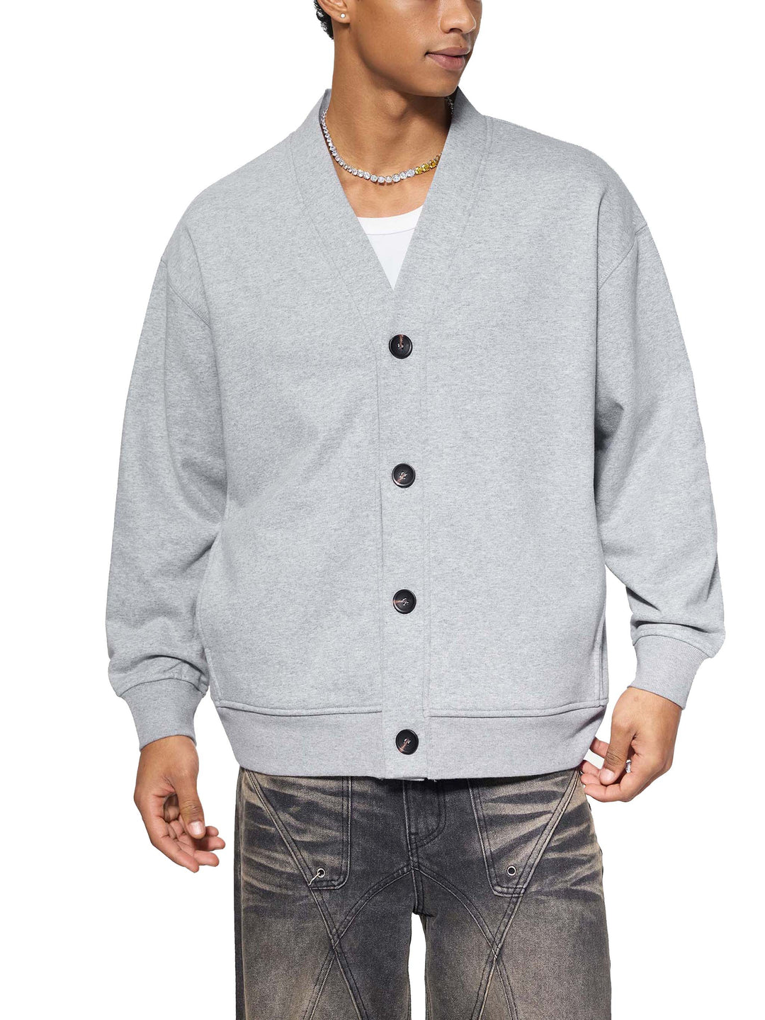 MEN COAt and  JACKET Essential Heavyweight Sweat Cardigan