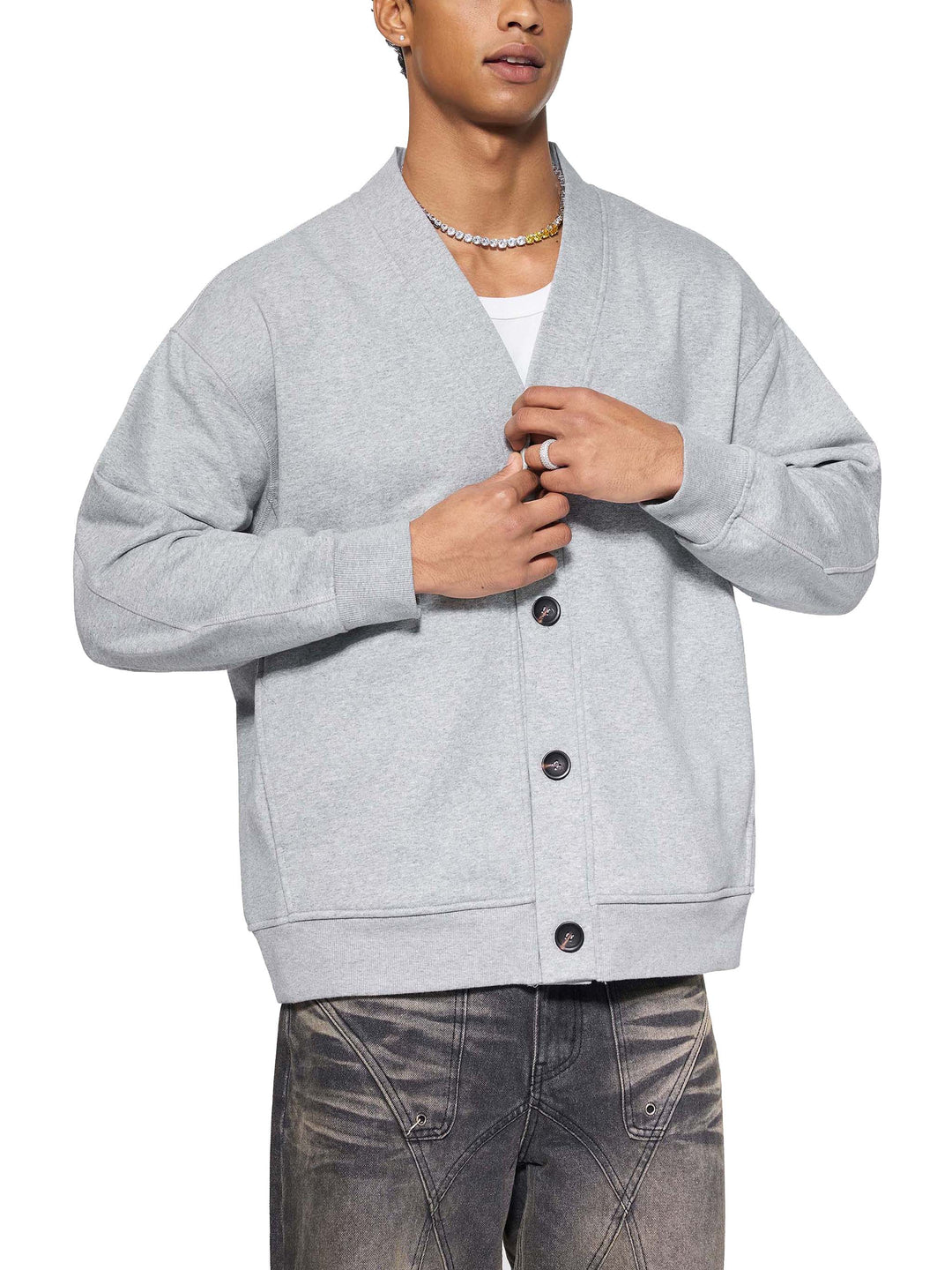 MEN COAt and  JACKET Essential Heavyweight Sweat Cardigan