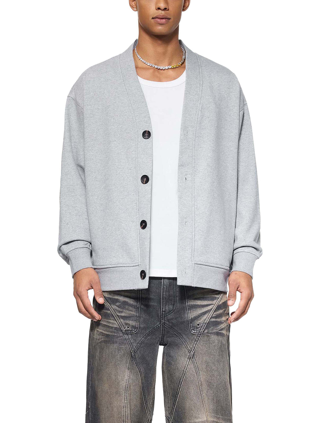 MEN COAt and  JACKET Essential Heavyweight Sweat Cardigan