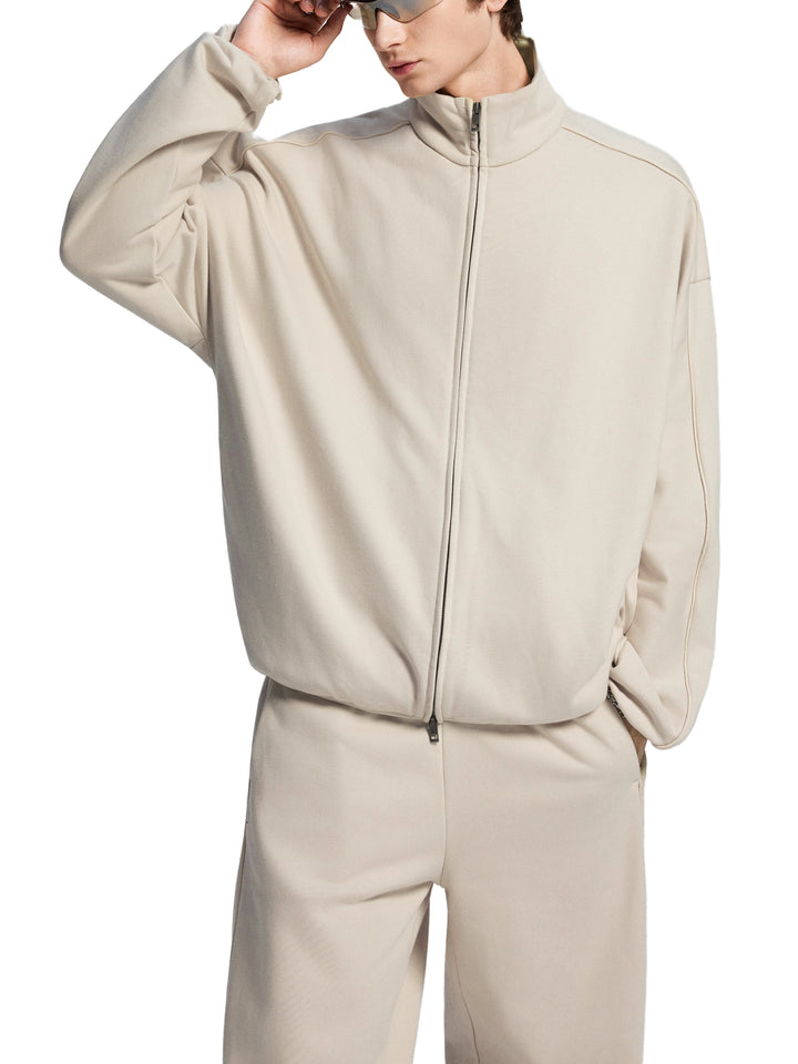MEN COAT AND JACKET Essential Heavyweight Stand Collar Jacket