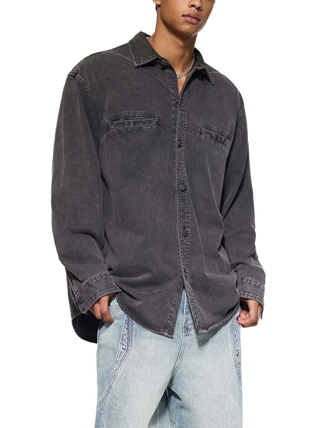 MEN COAT AND JACKET Denim Vintage Washed Heavyweight Jacket