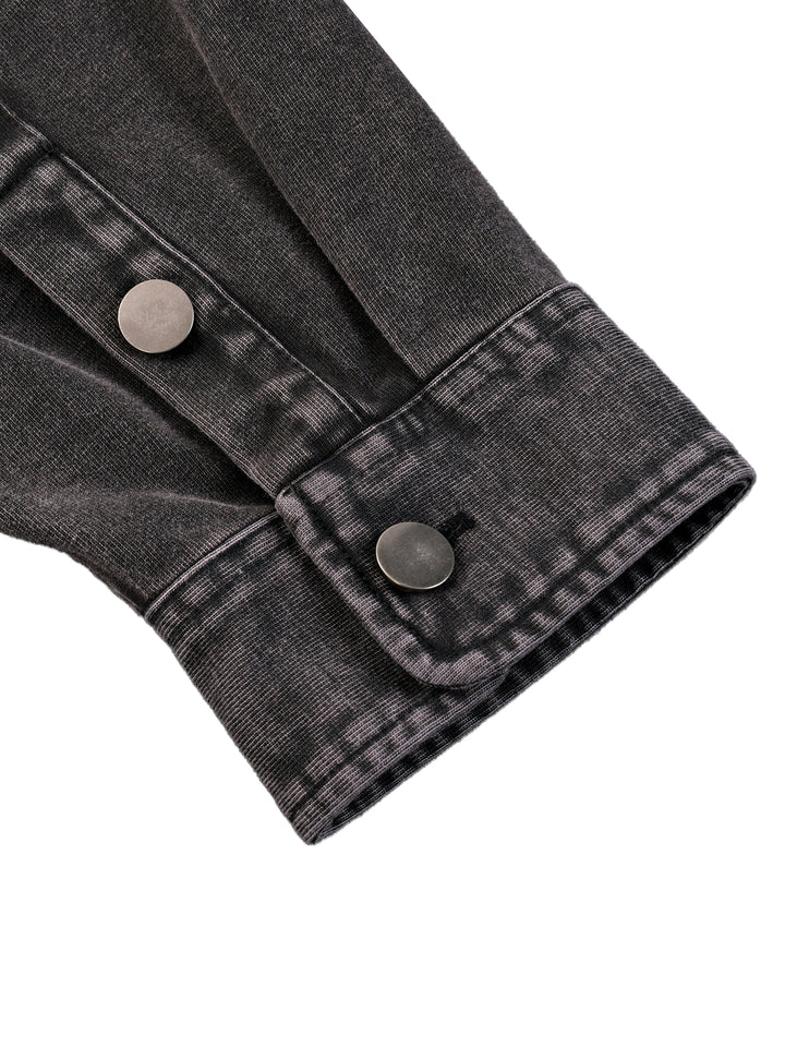 WOMEN COAT AND JACKET Denim Vintage Washed Heavyweight Jacket