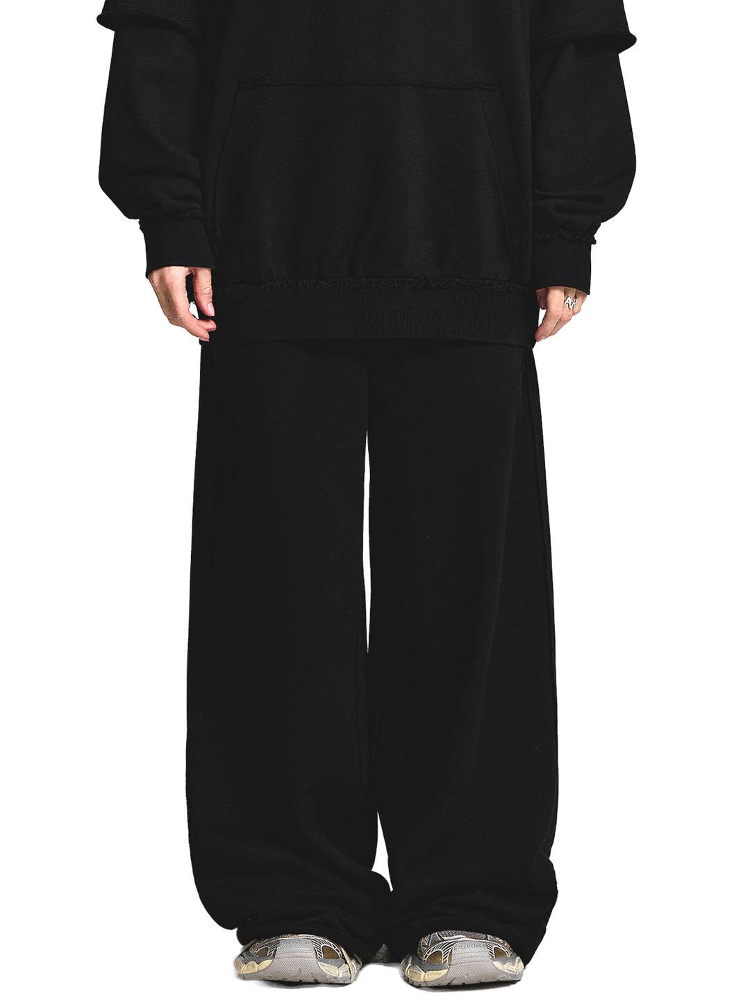 WOMEN PENT Snow Washed Raw Edge Sweatpants