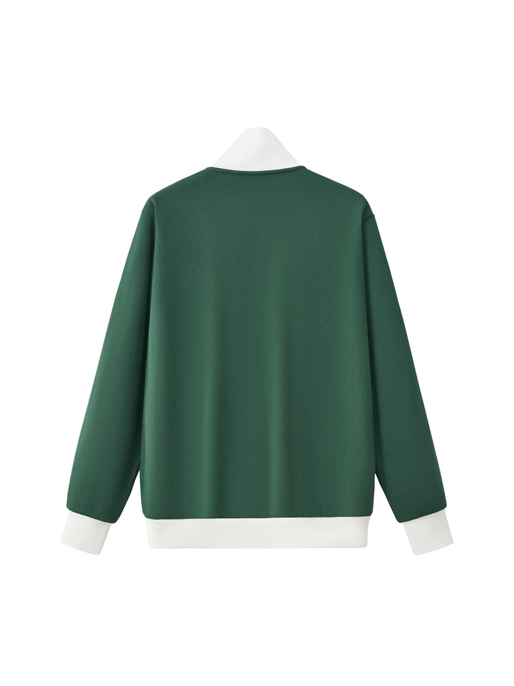 WOMEN COAT AND JACKET Contrast Side Stripe Fleece Track Jacket