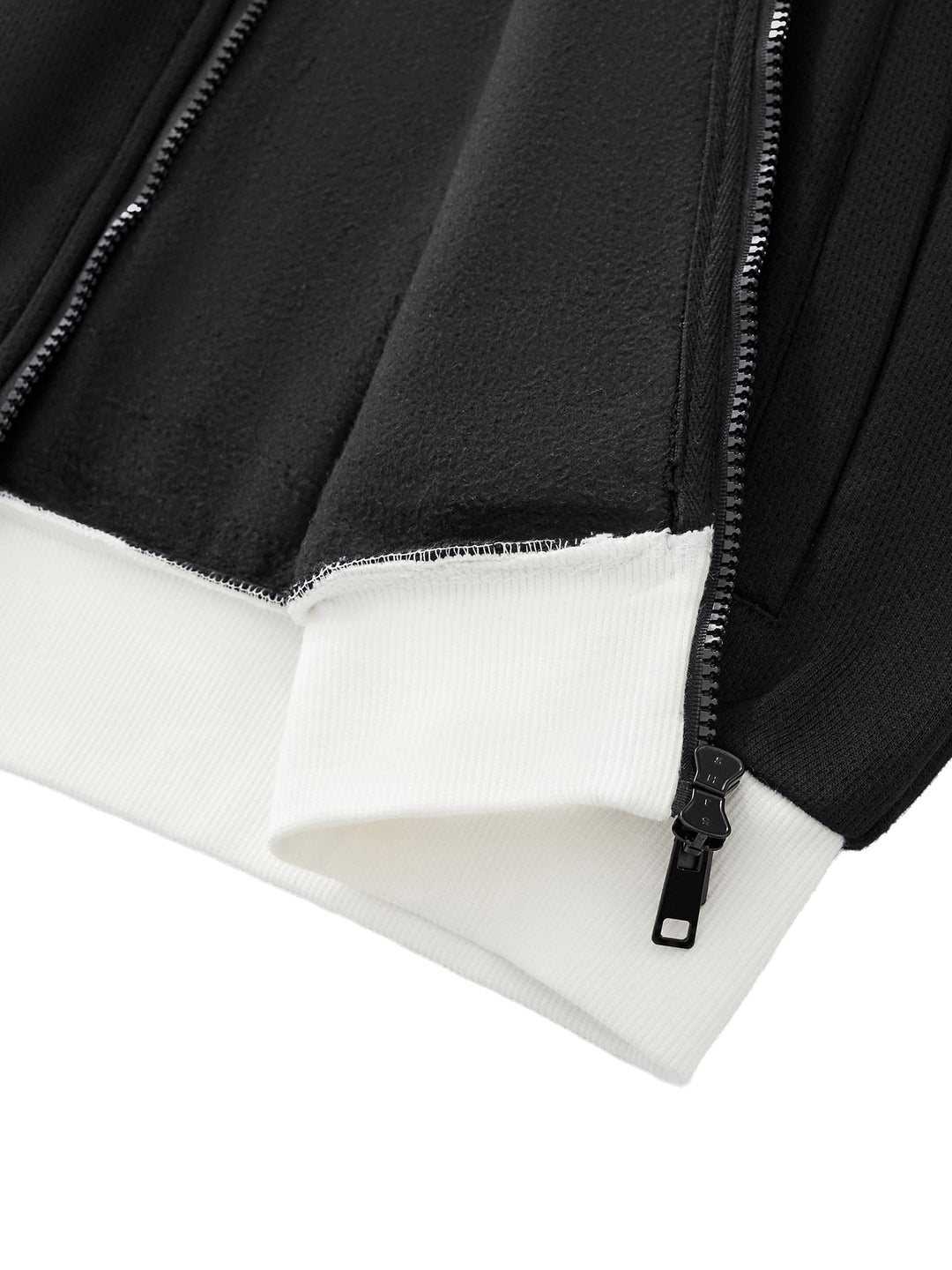 MEN COAT AND JACKET Contrast Side Stripe Fleece Track Jacket