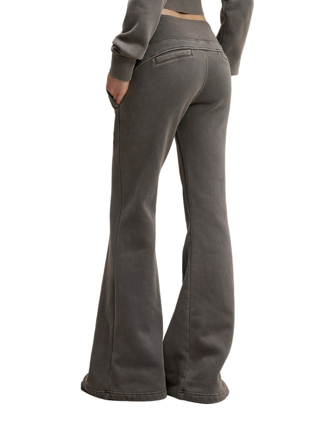 WOMEN PENT Vintage Washed Flared Fleece Pants
