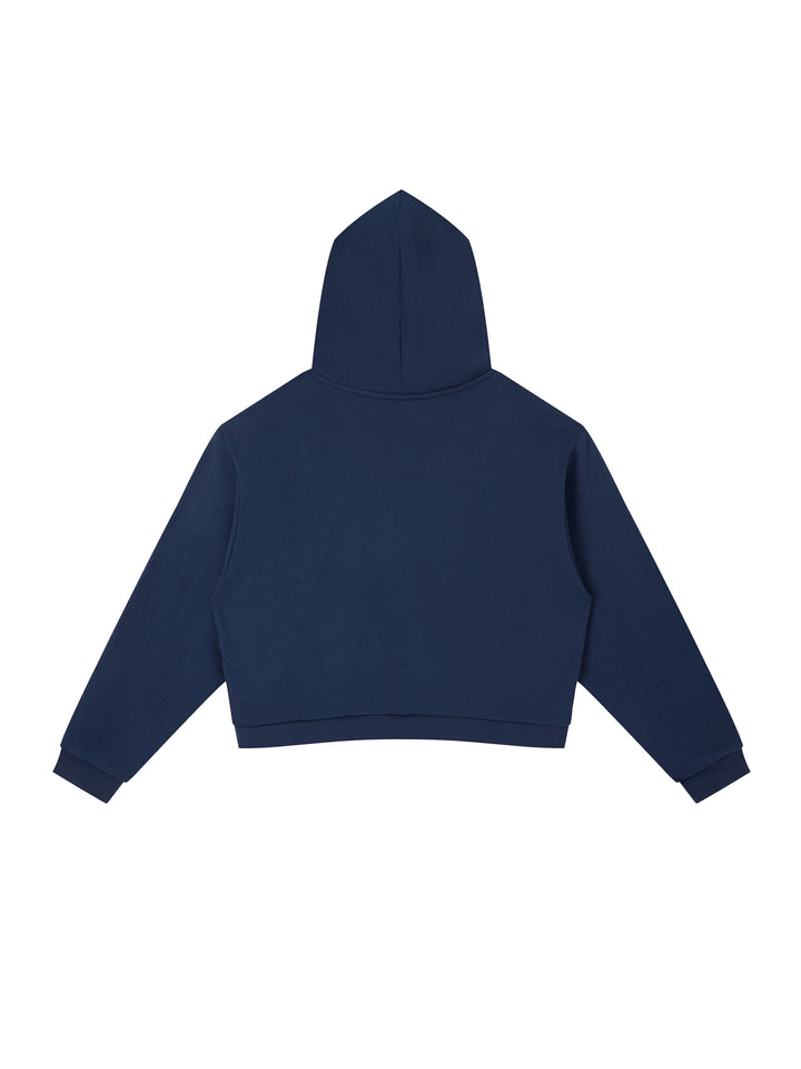 WOMEN HODDIES Contrast Side Stripe Cropped Hoodie
