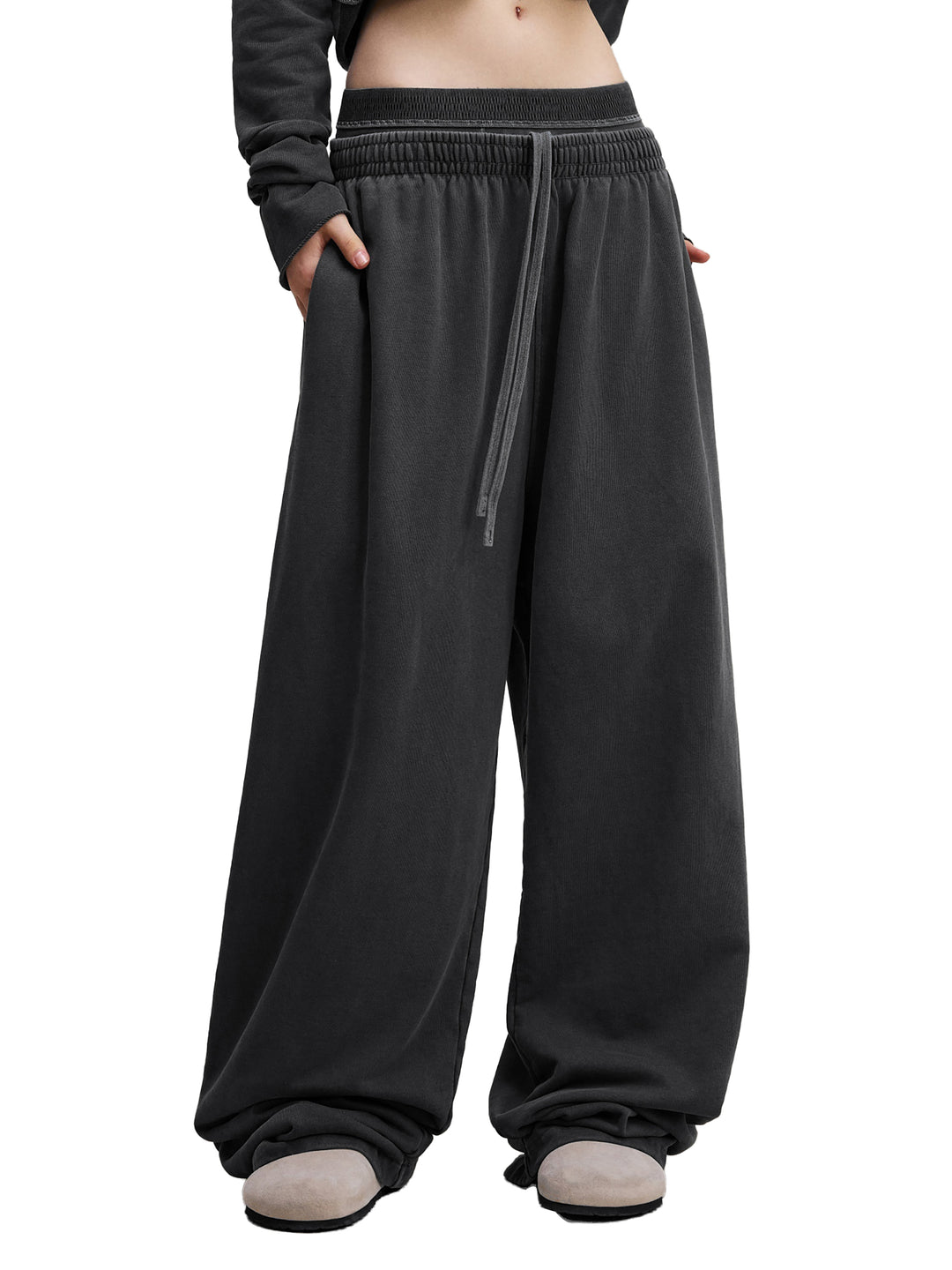 WOMEN PENT Vintage Washed Waist Pants