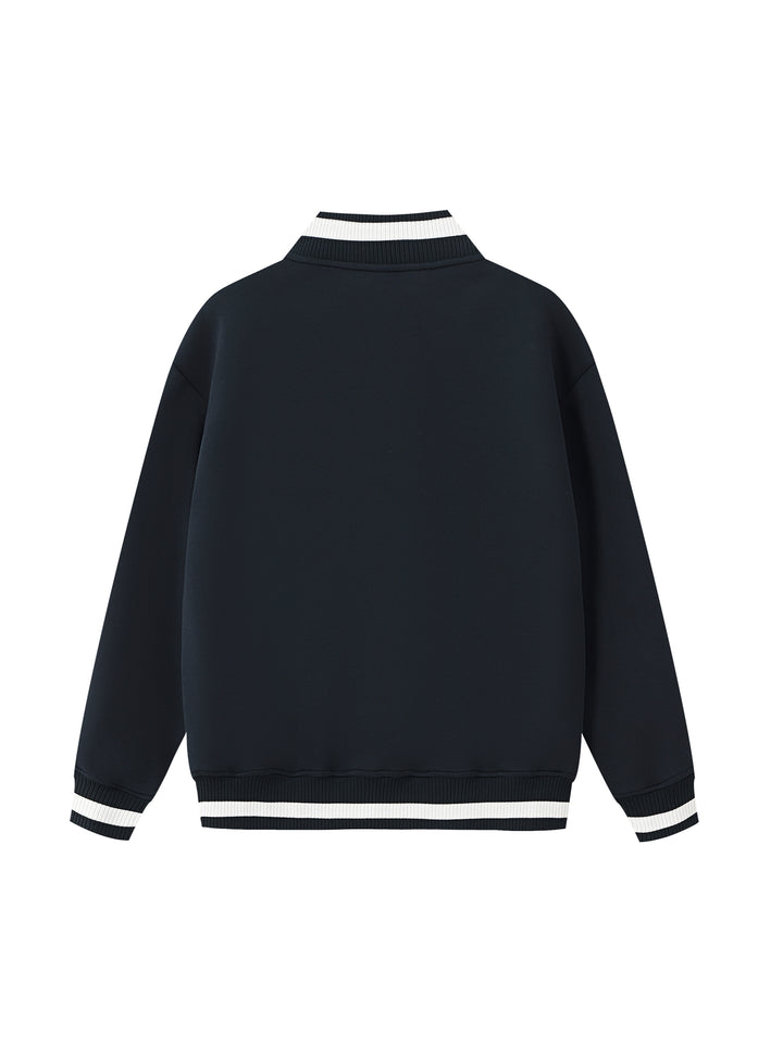 WOMEN COAT AND JACKET Contrast Piping Zip Bomber Jacket