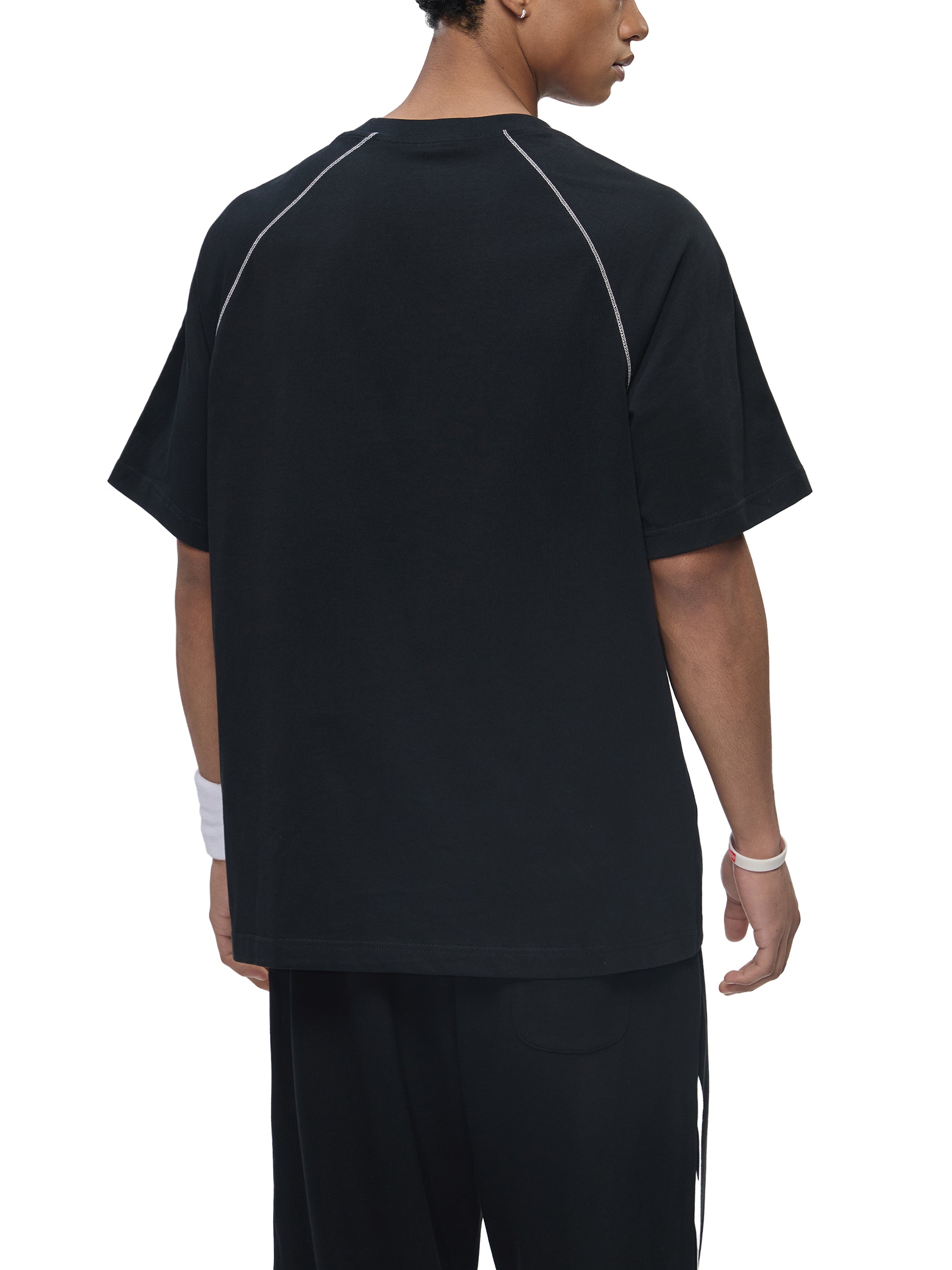 men brand Striped Contrast Stitch T-Shirt