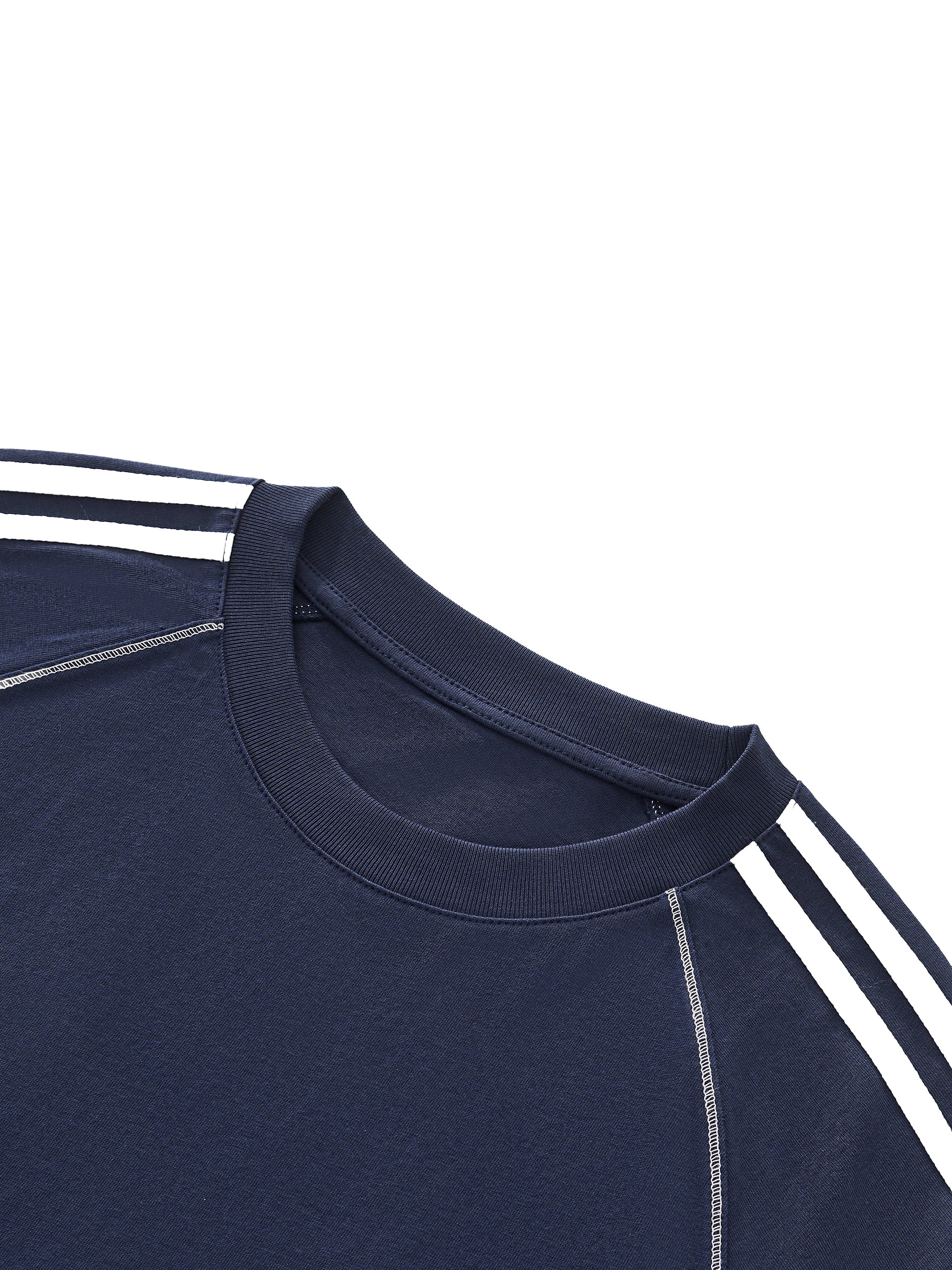 men brand Striped Contrast Stitch T-Shirt
