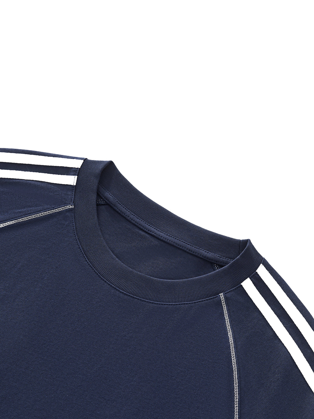 men brand Striped Contrast Stitch T-Shirt