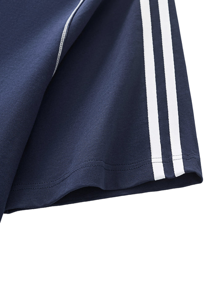 men brand Striped Contrast Stitch T-Shirt