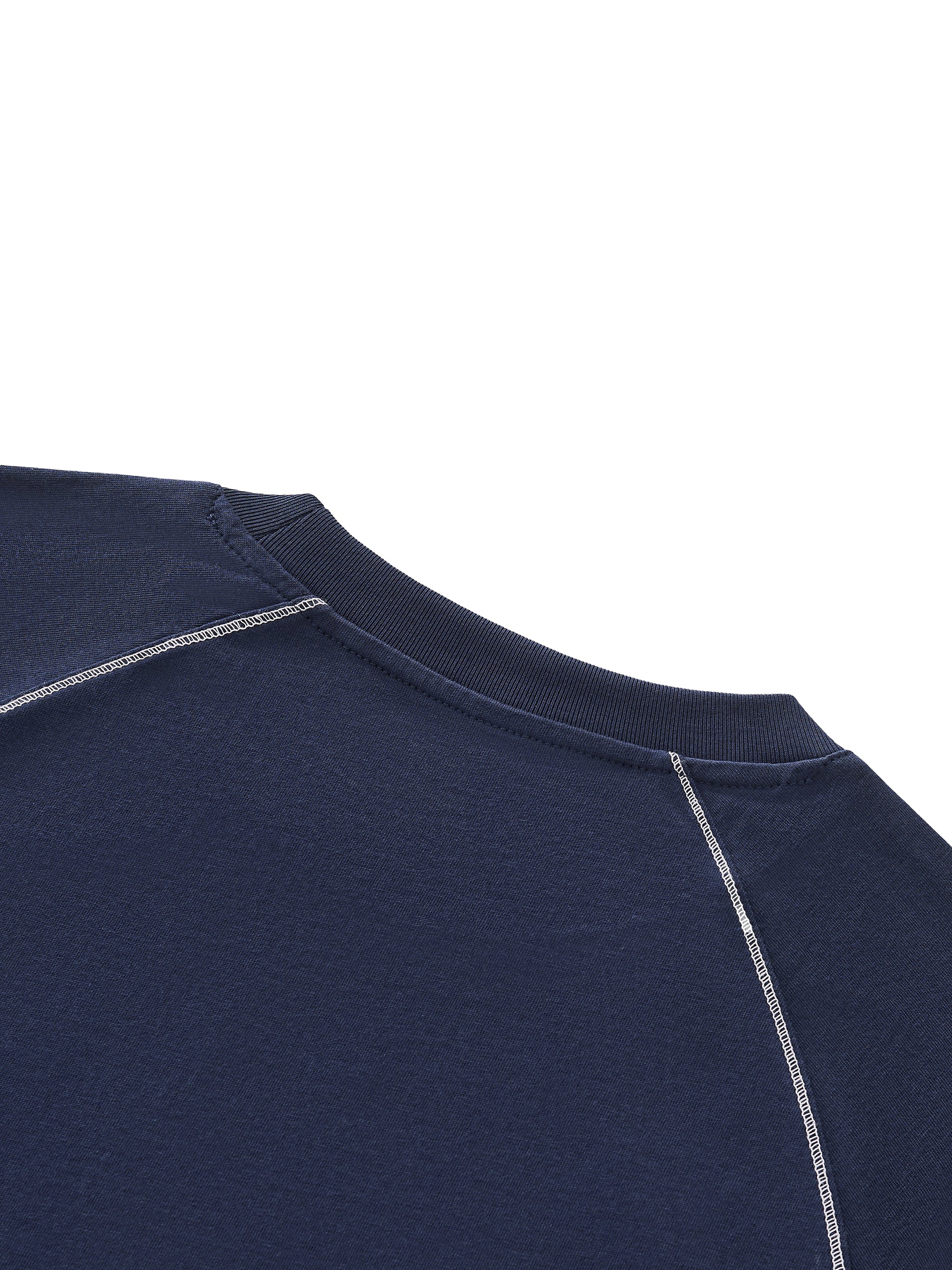 men brand Striped Contrast Stitch T-Shirt