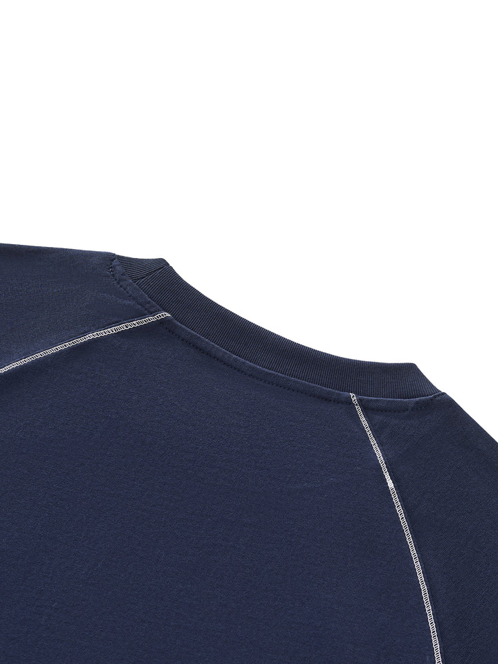 men brand Striped Contrast Stitch T-Shirt