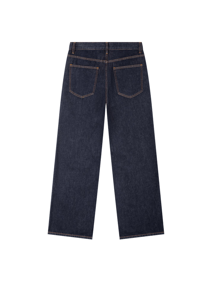 men brand Heavyweight Straight Leg Denim Jeans