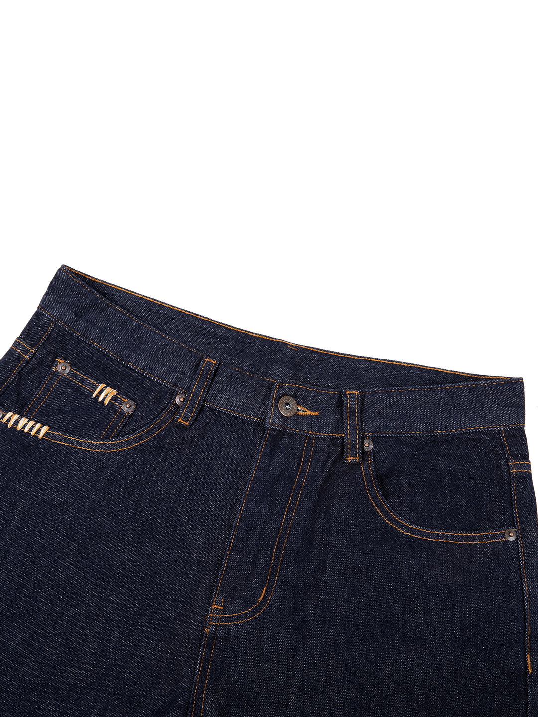 men brand Heavyweight Straight Leg Denim Jeans