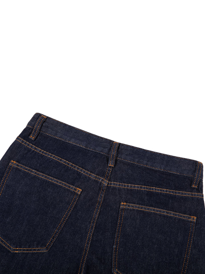 men brand Heavyweight Straight Leg Denim Jeans