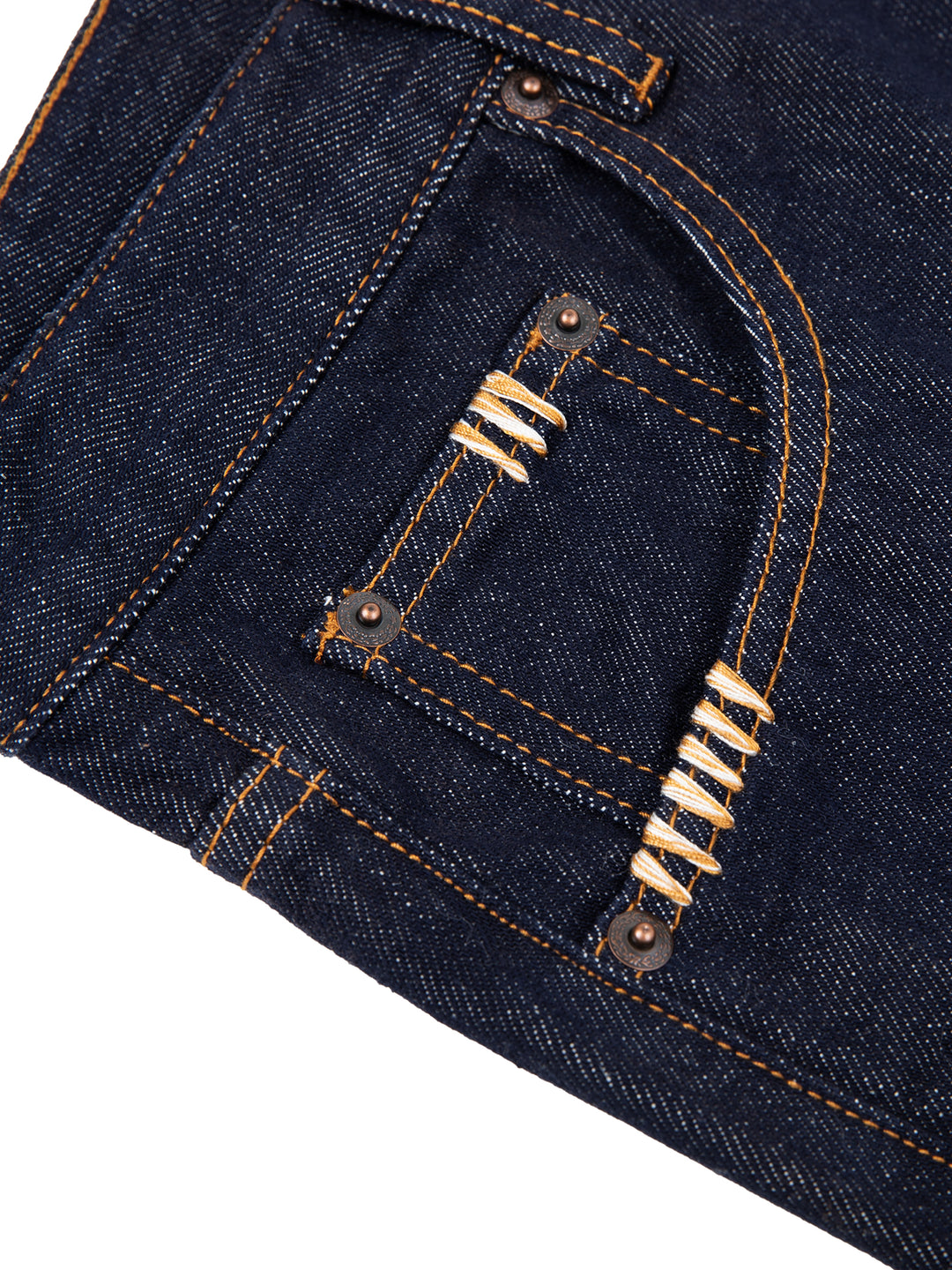 men brand Heavyweight Straight Leg Denim Jeans