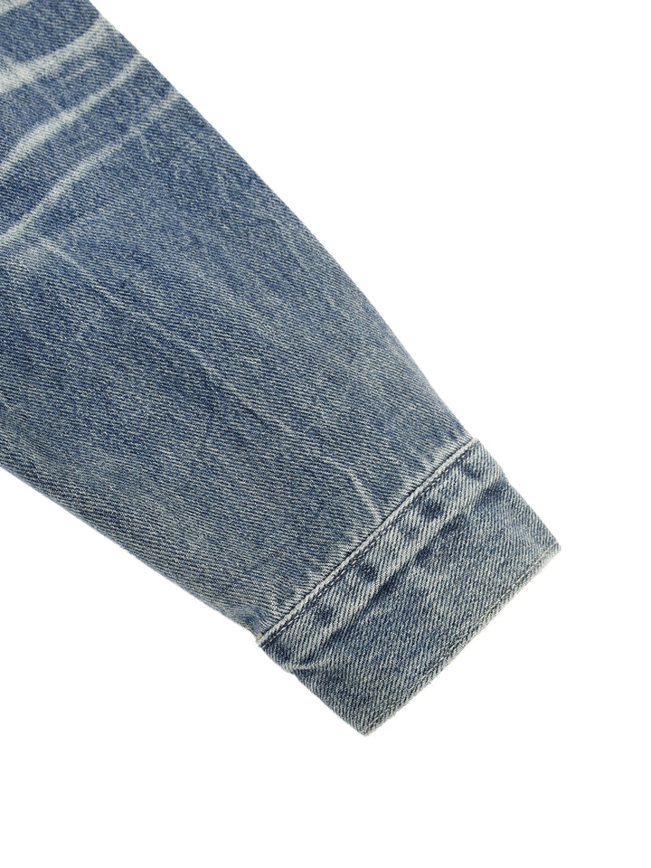 WOMEN COAT AND JACKET Vintage Wash Zip Up Denim Jacket