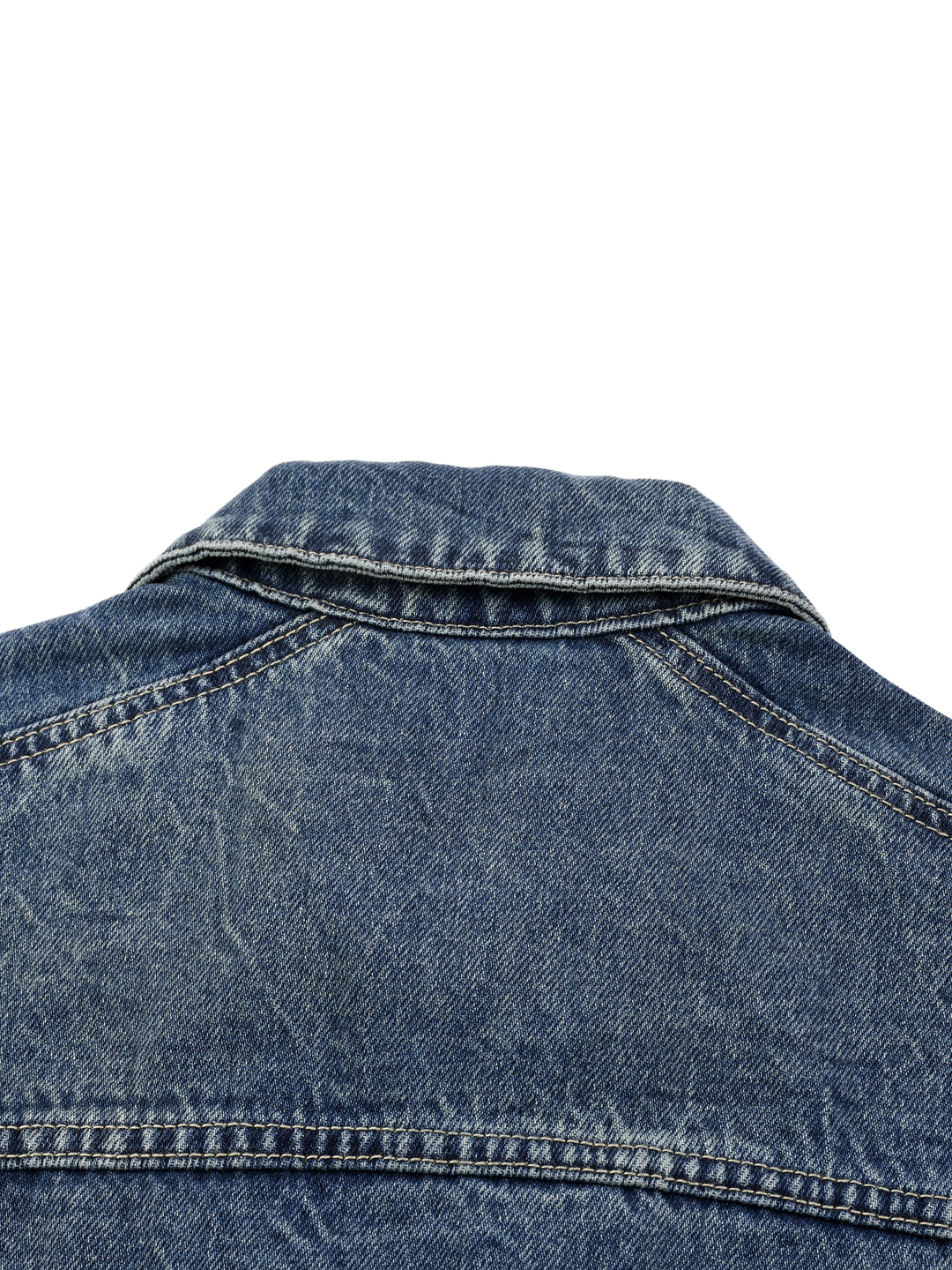 men jacket Vintage Wash Zip Up Denim Jacket