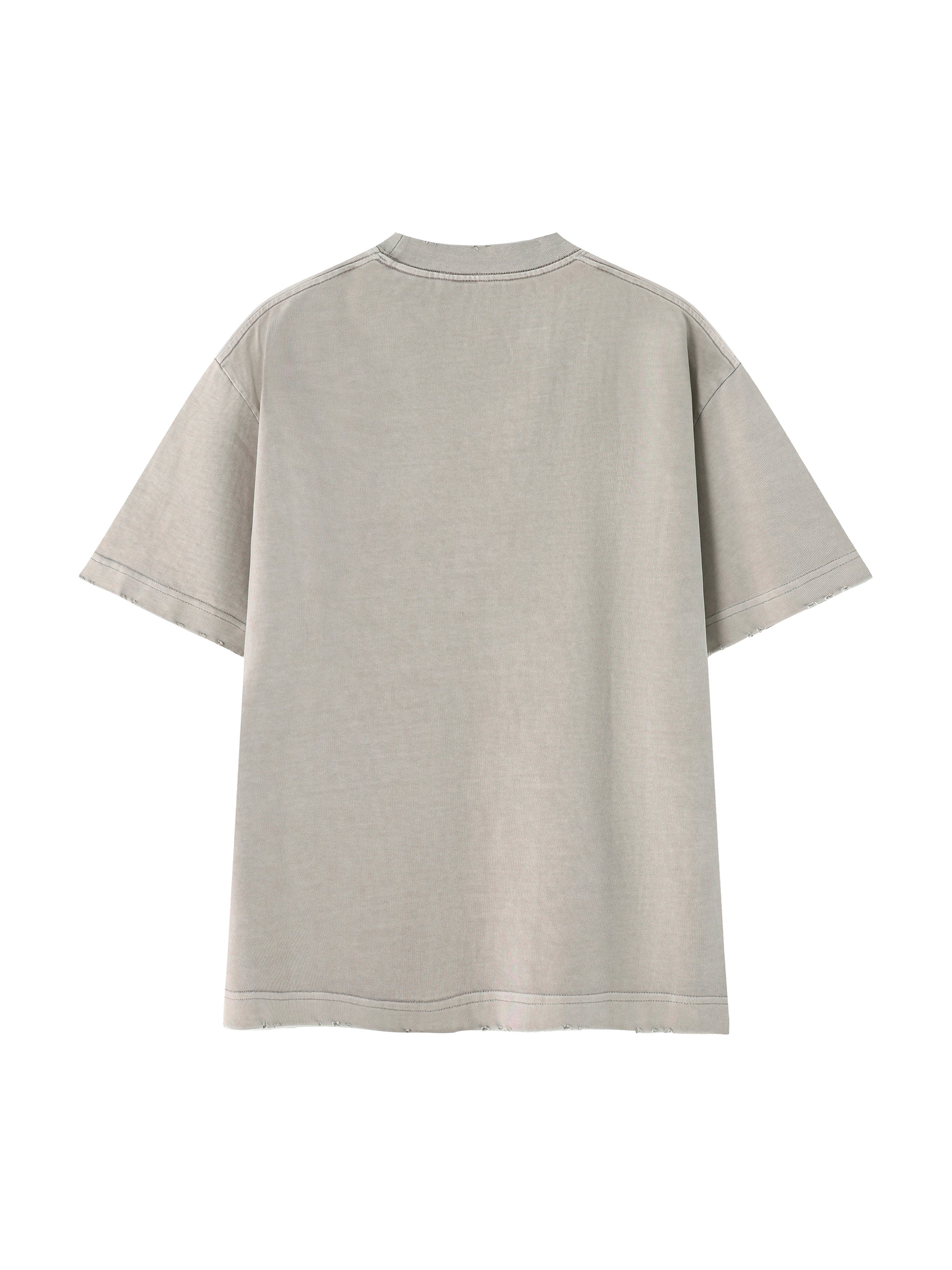 men Heavyweight Vintage Washed Frayed T-Shirt