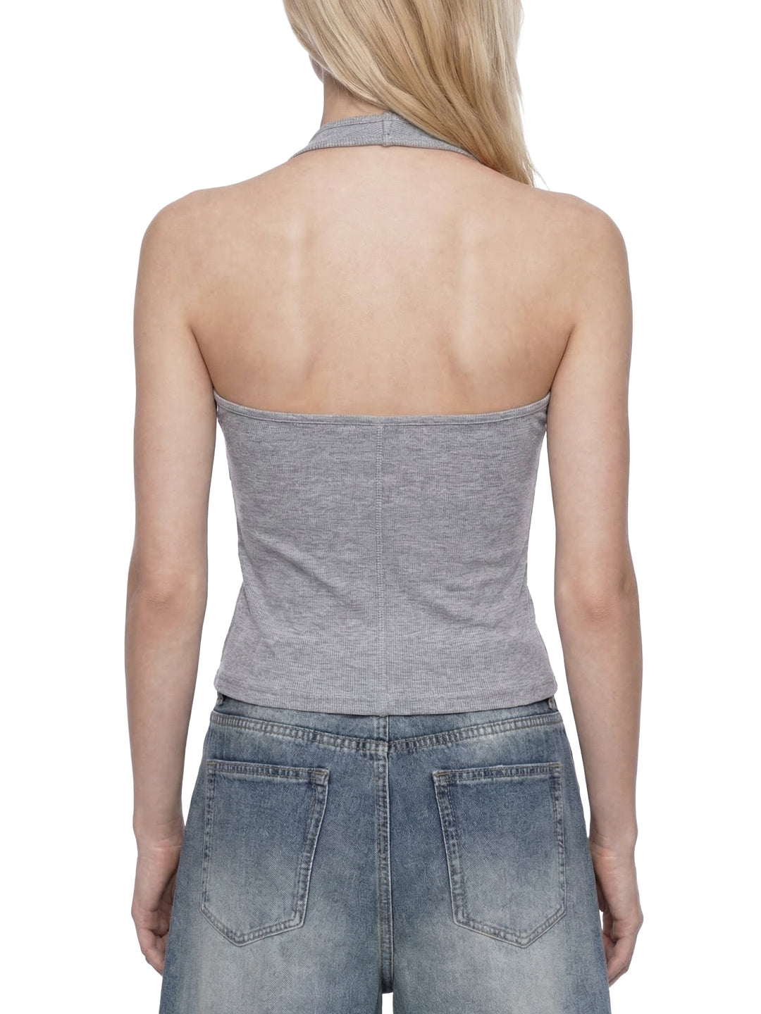 Women TANKTOP  Ribbed Henley Tank Top