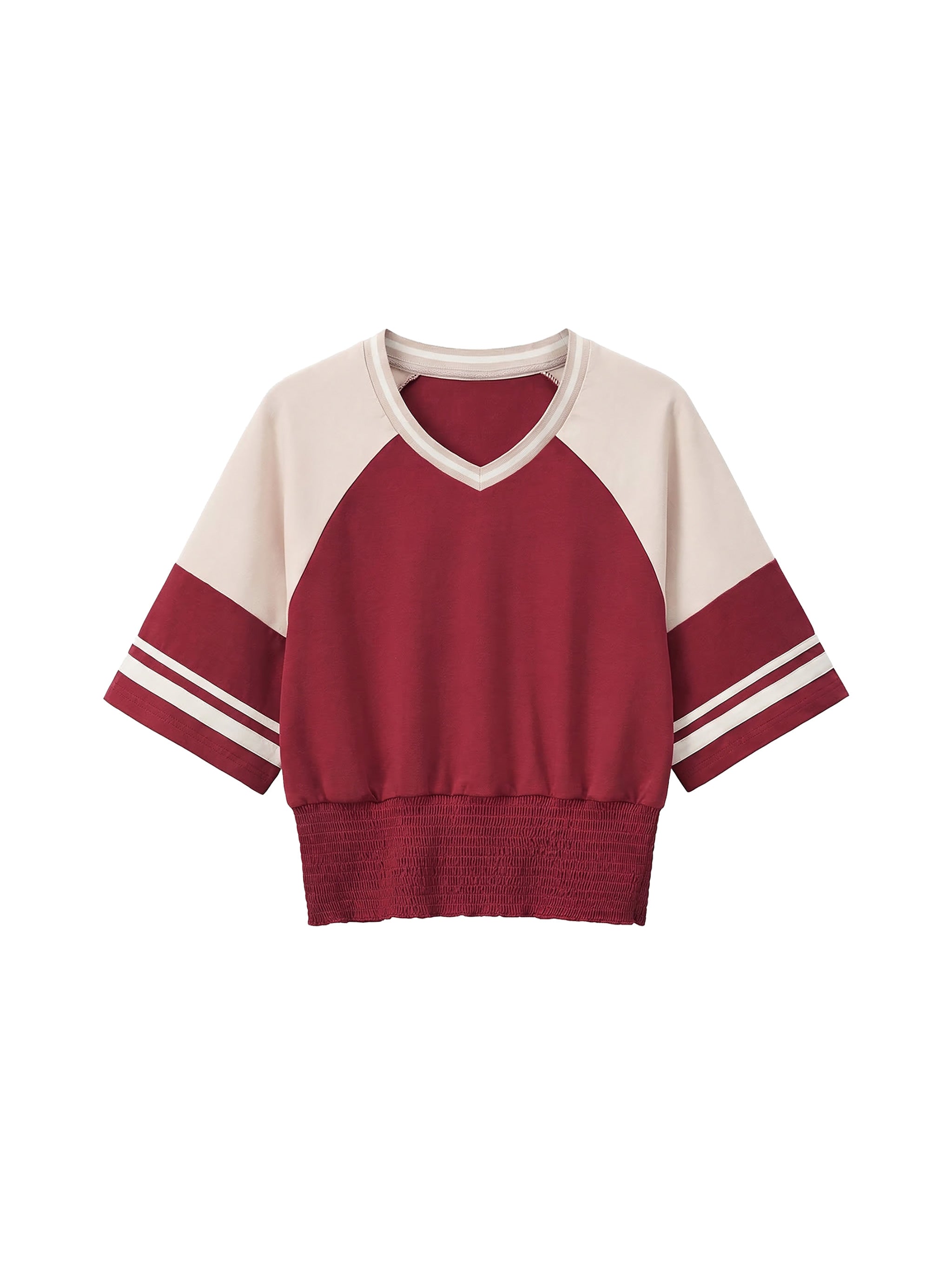Women's brand  Color Block Ruched T-Shirt
