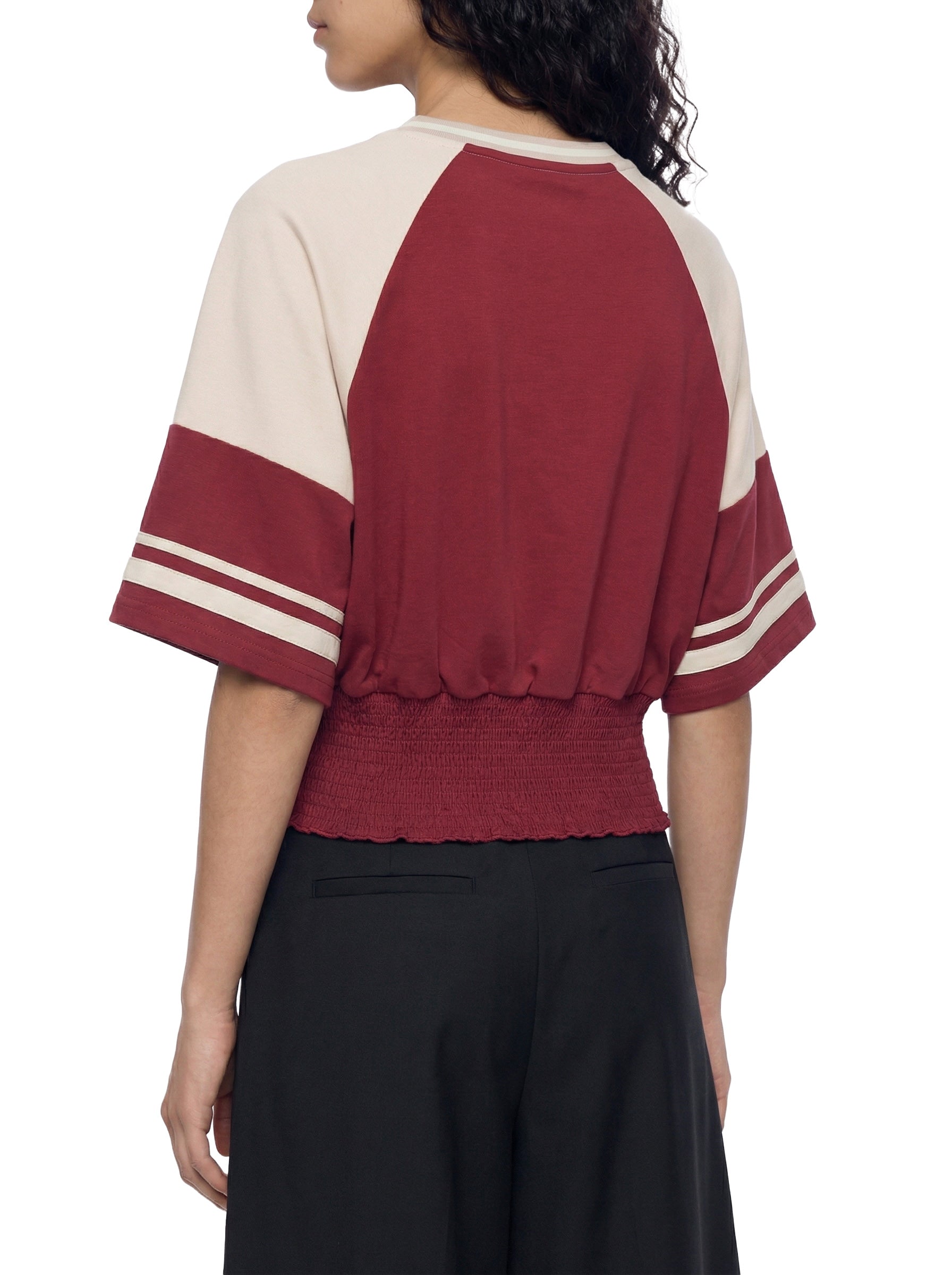 Women's brand  Color Block Ruched T-Shirt