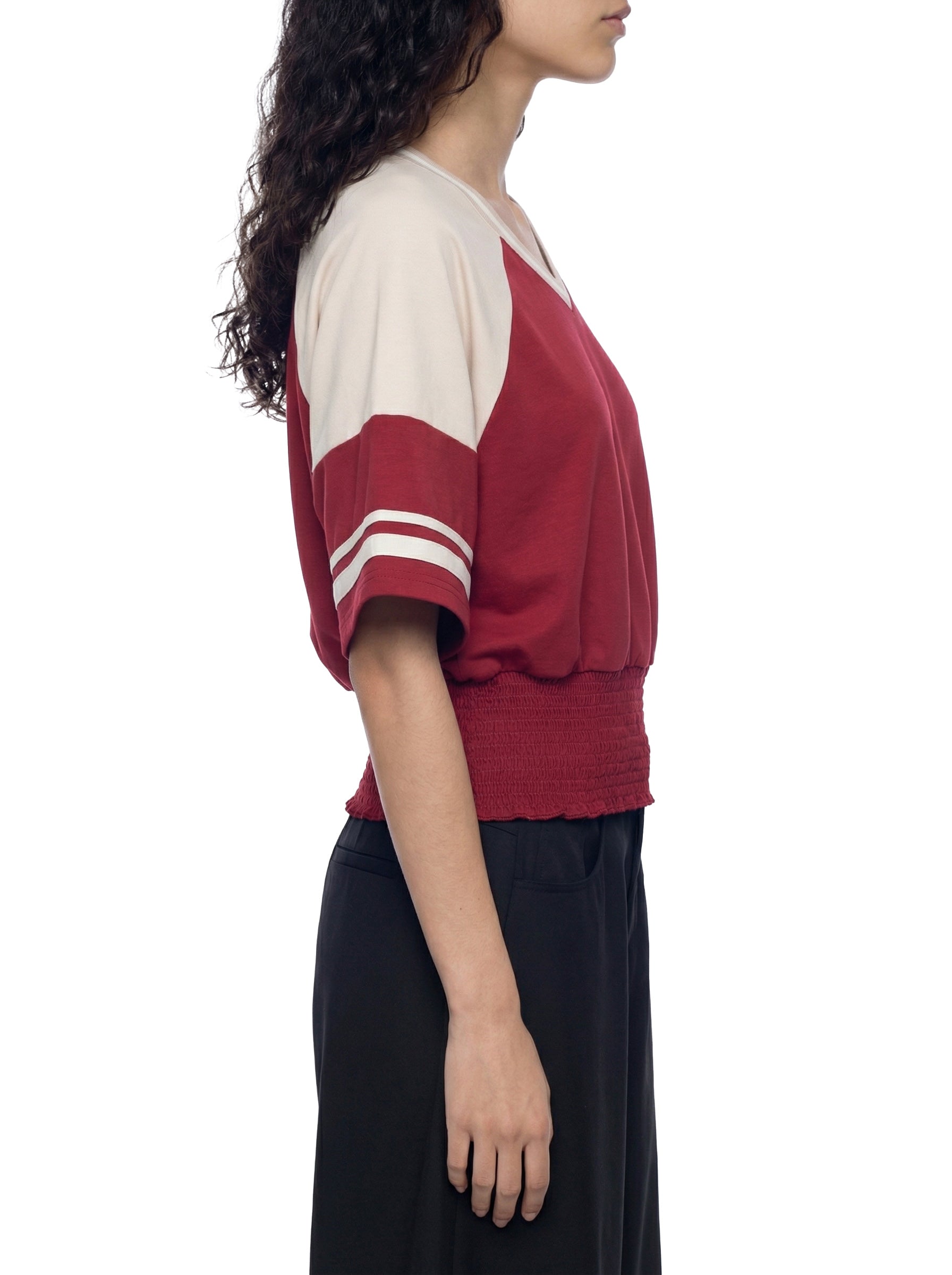 Women's brand  Color Block Ruched T-Shirt