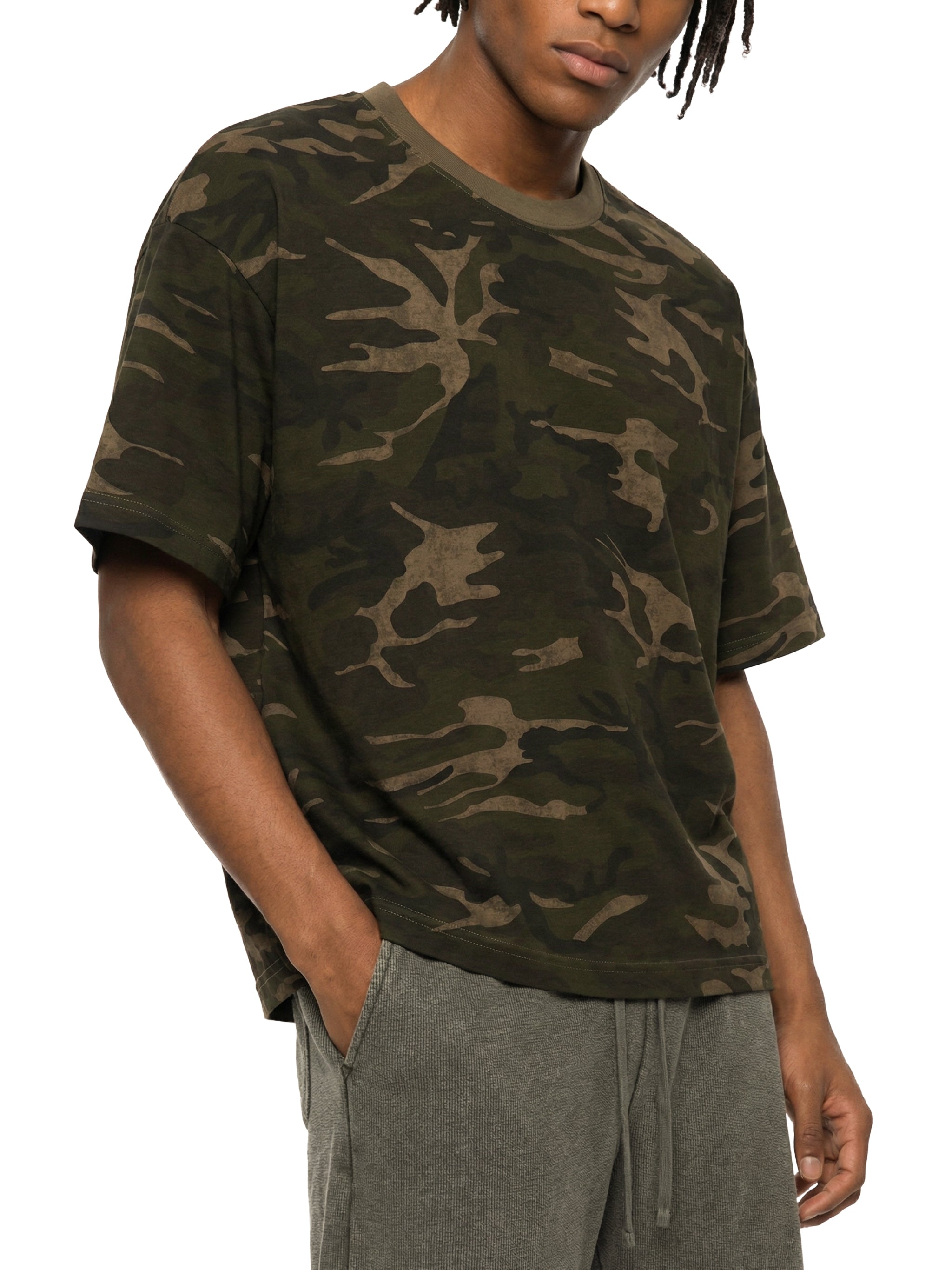 men brand Unisex Camo Boxy T-Shirt