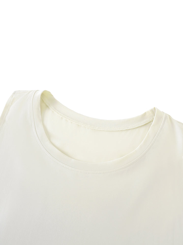 MEN GYM Solid Color Crewneck Tank Top