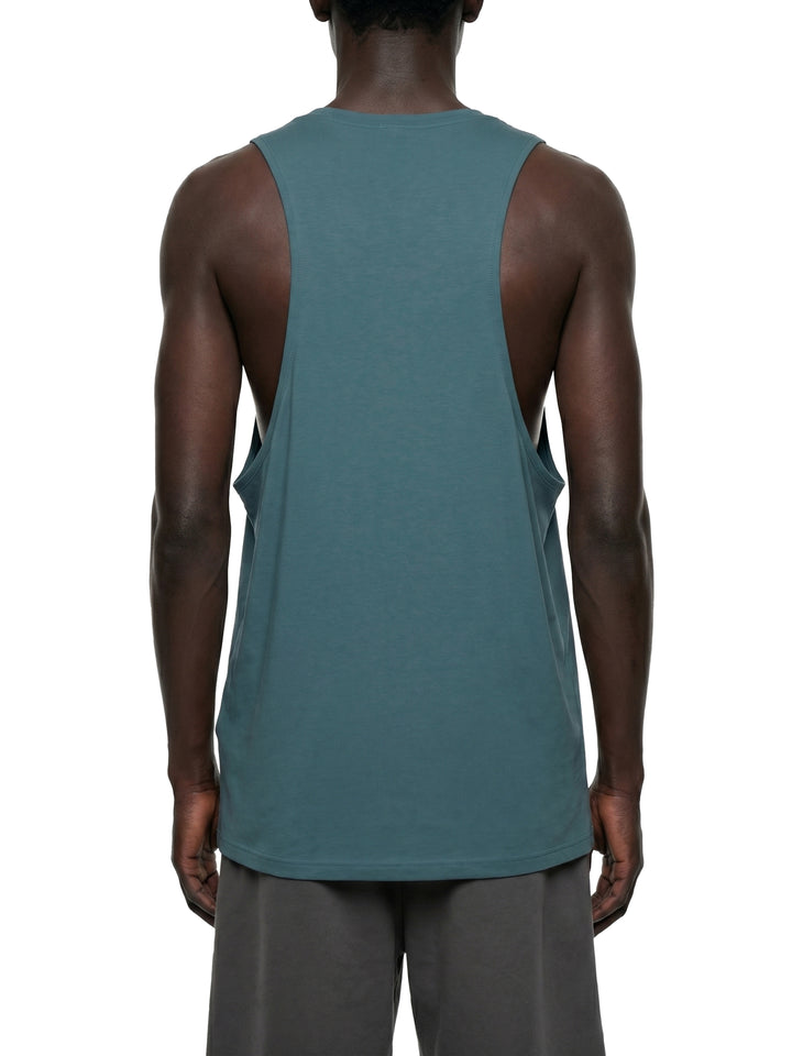 MEN GYM Solid Color Crewneck Tank Top